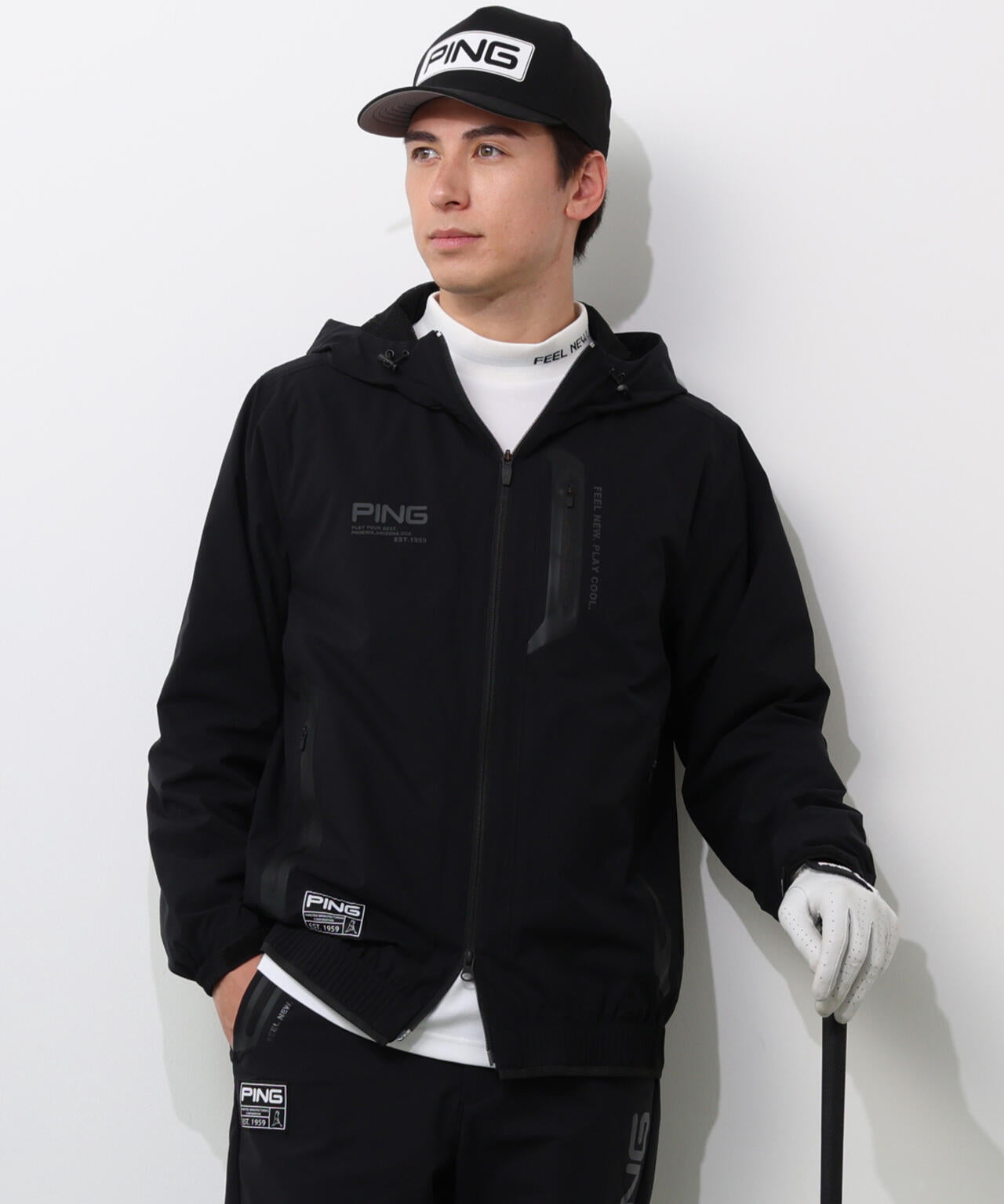 【PING APPAREL】撥水フルジップフーディーブルゾン <GOLD> (MENS)