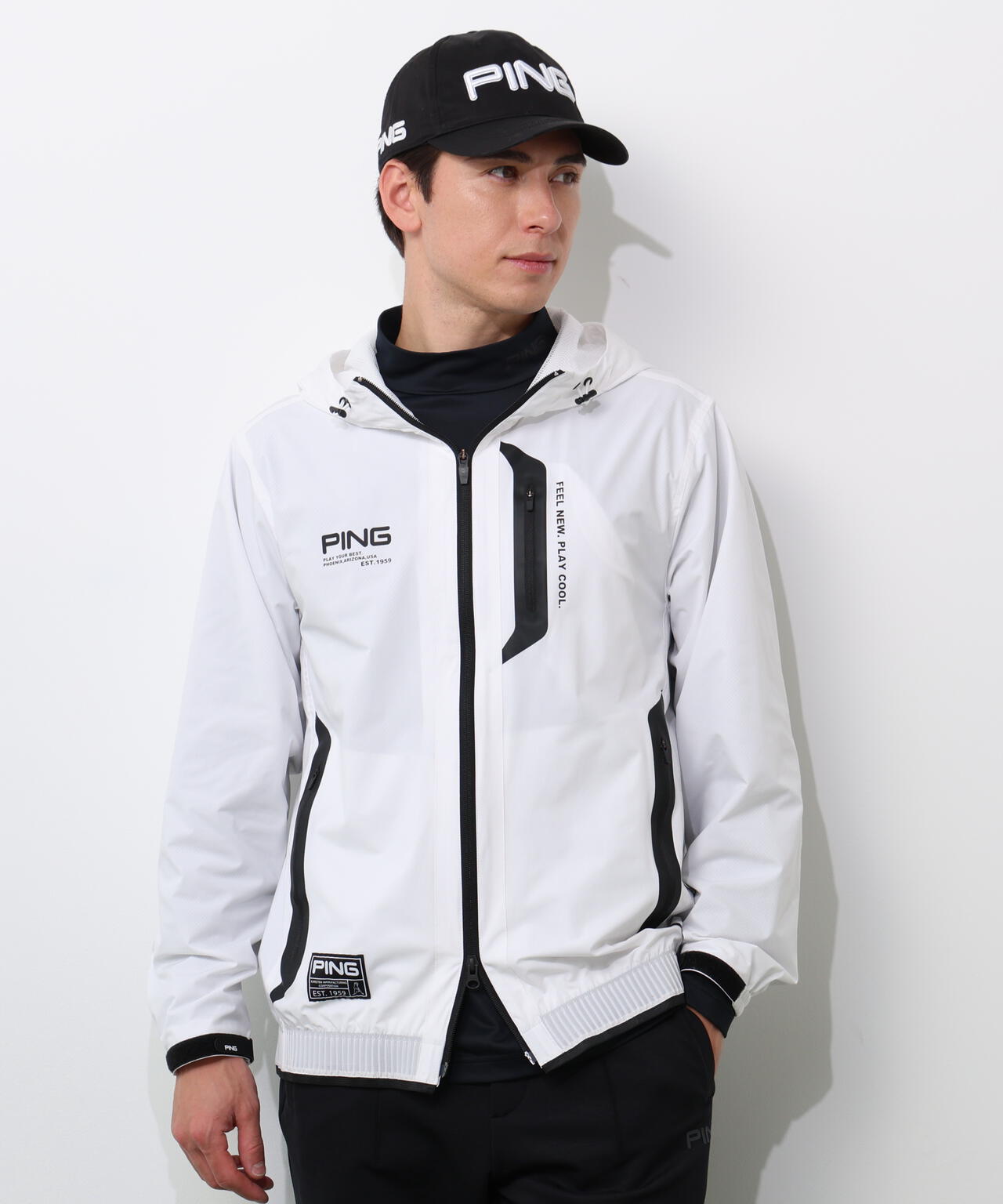 【PING APPAREL】撥水フルジップフーディーブルゾン <GOLD> (MENS)