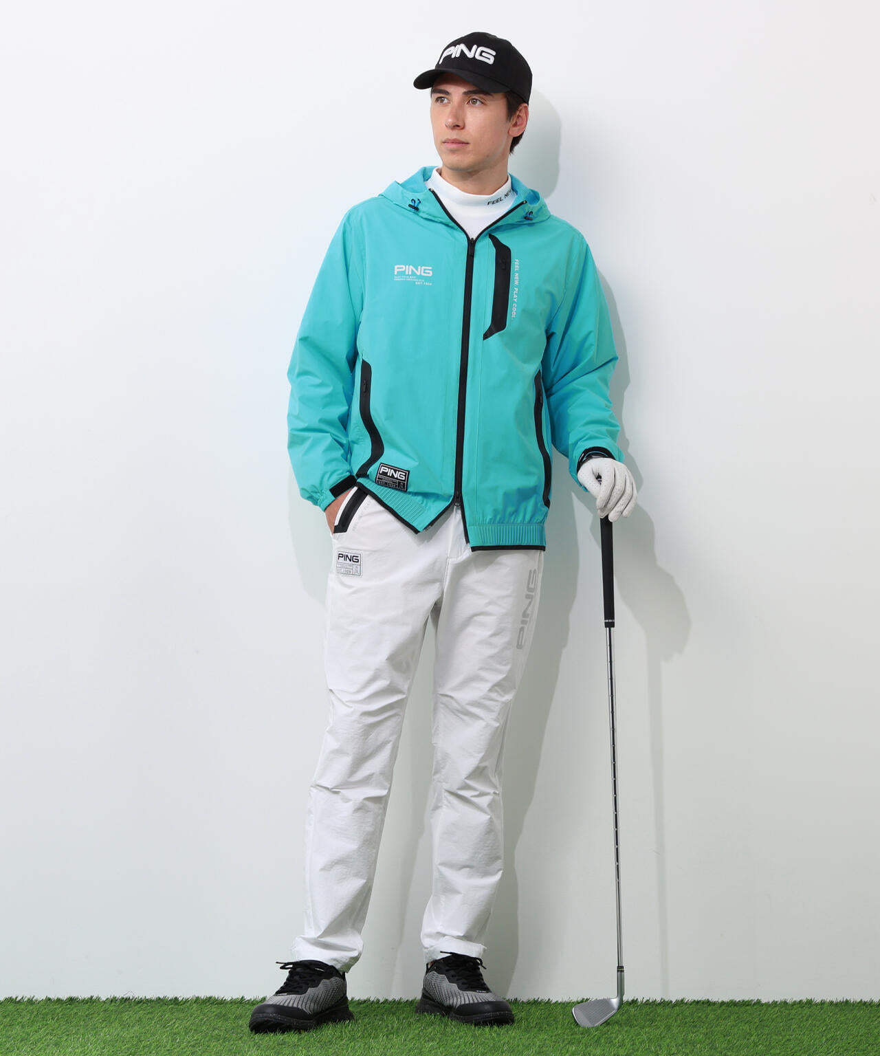 【PING APPAREL】撥水フルジップフーディーブルゾン <GOLD> (MENS)