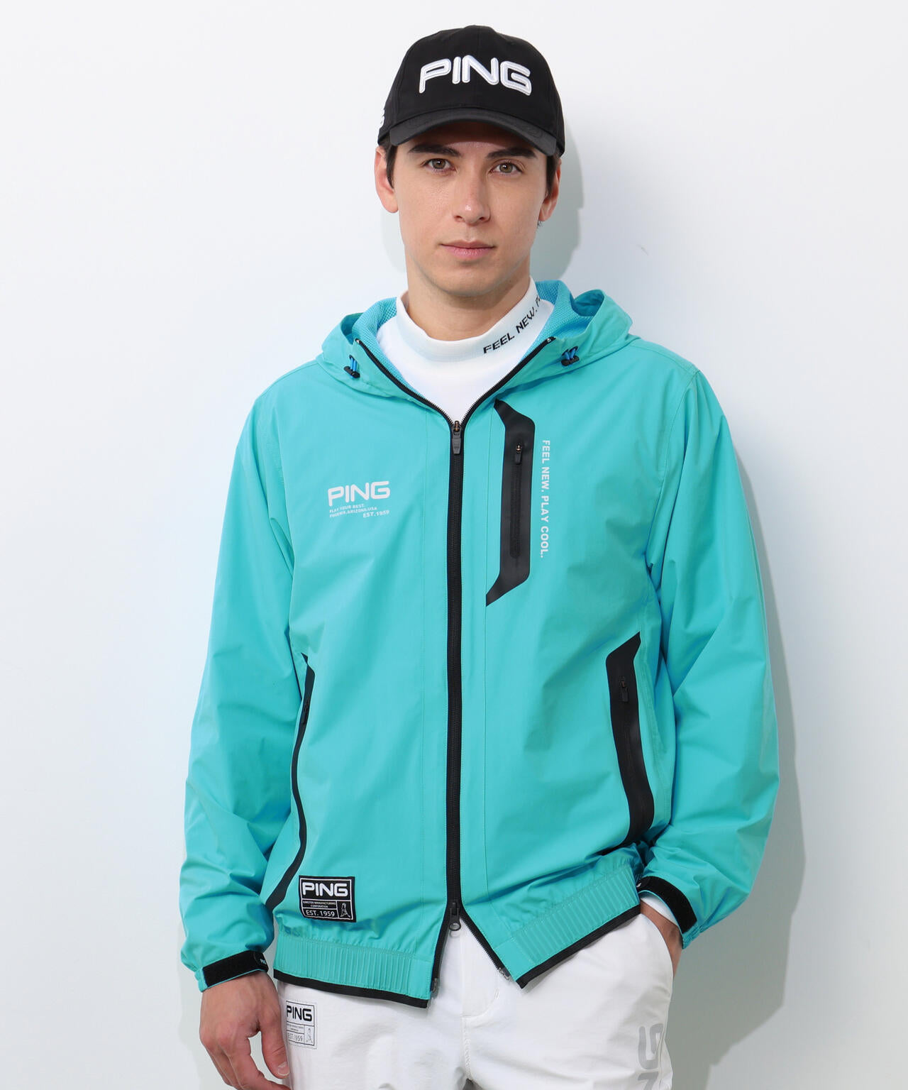 【PING APPAREL】撥水フルジップフーディーブルゾン <GOLD> (MENS)