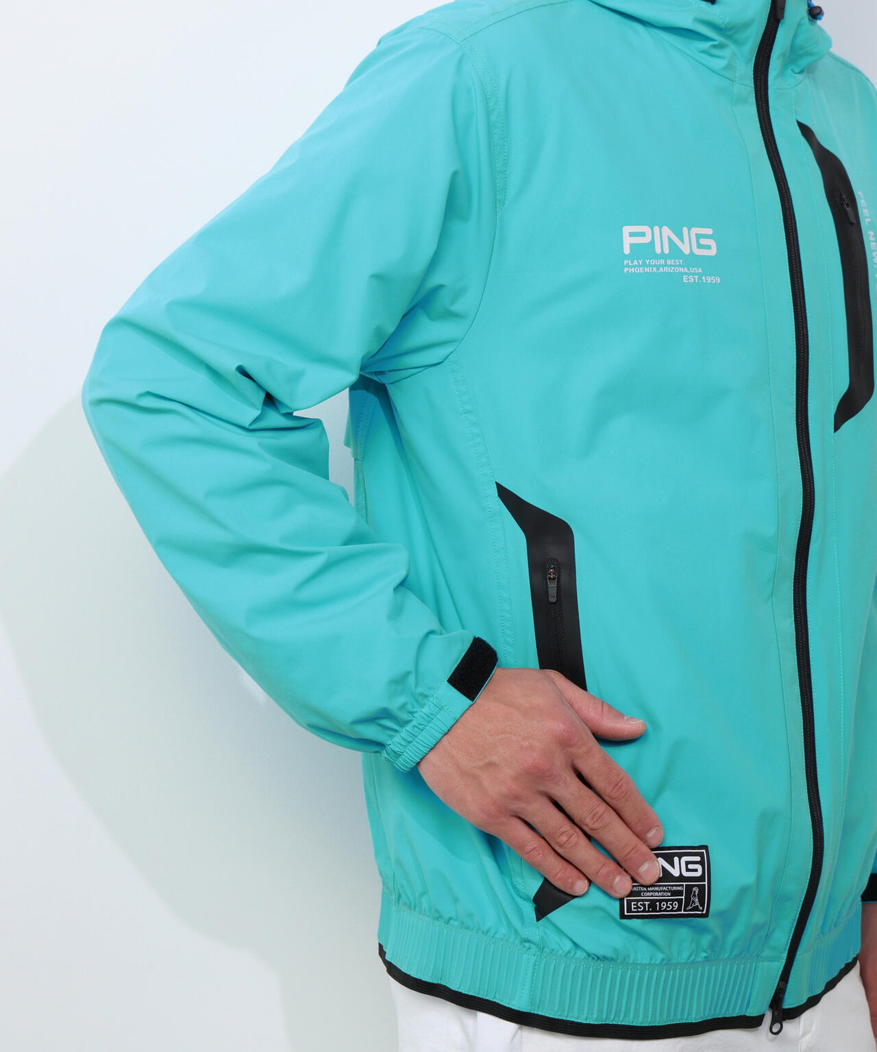 【PING APPAREL】撥水フルジップフーディーブルゾン <GOLD> (MENS)
