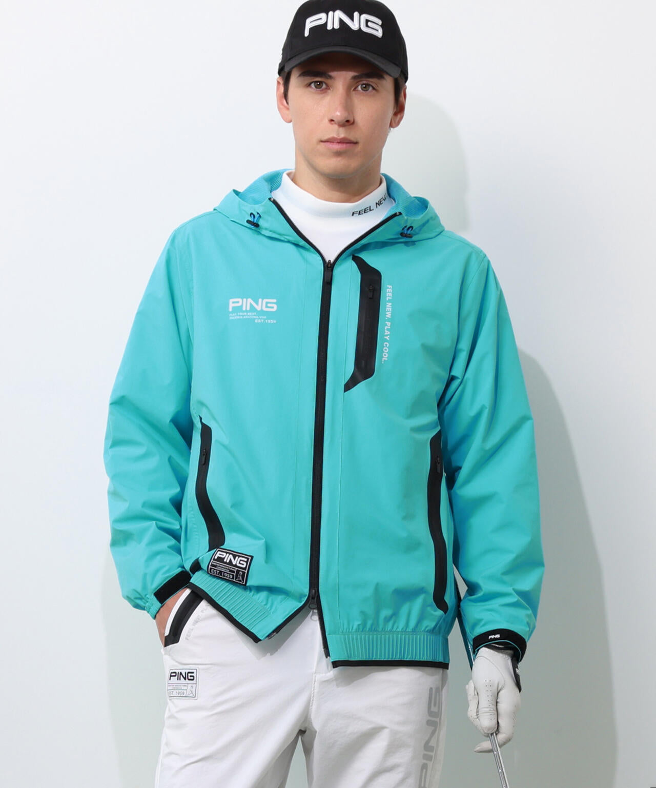 【PING APPAREL】撥水フルジップフーディーブルゾン <GOLD> (MENS)