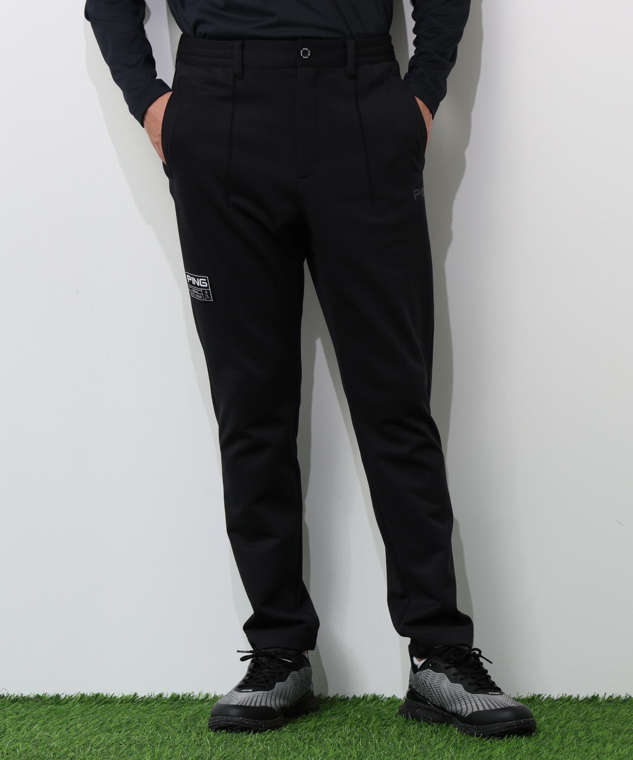 【PING APPAREL】全方向ストレッチ 接結裏メッシュスウェットテーパードパンツ <GOLD> (MENS)
