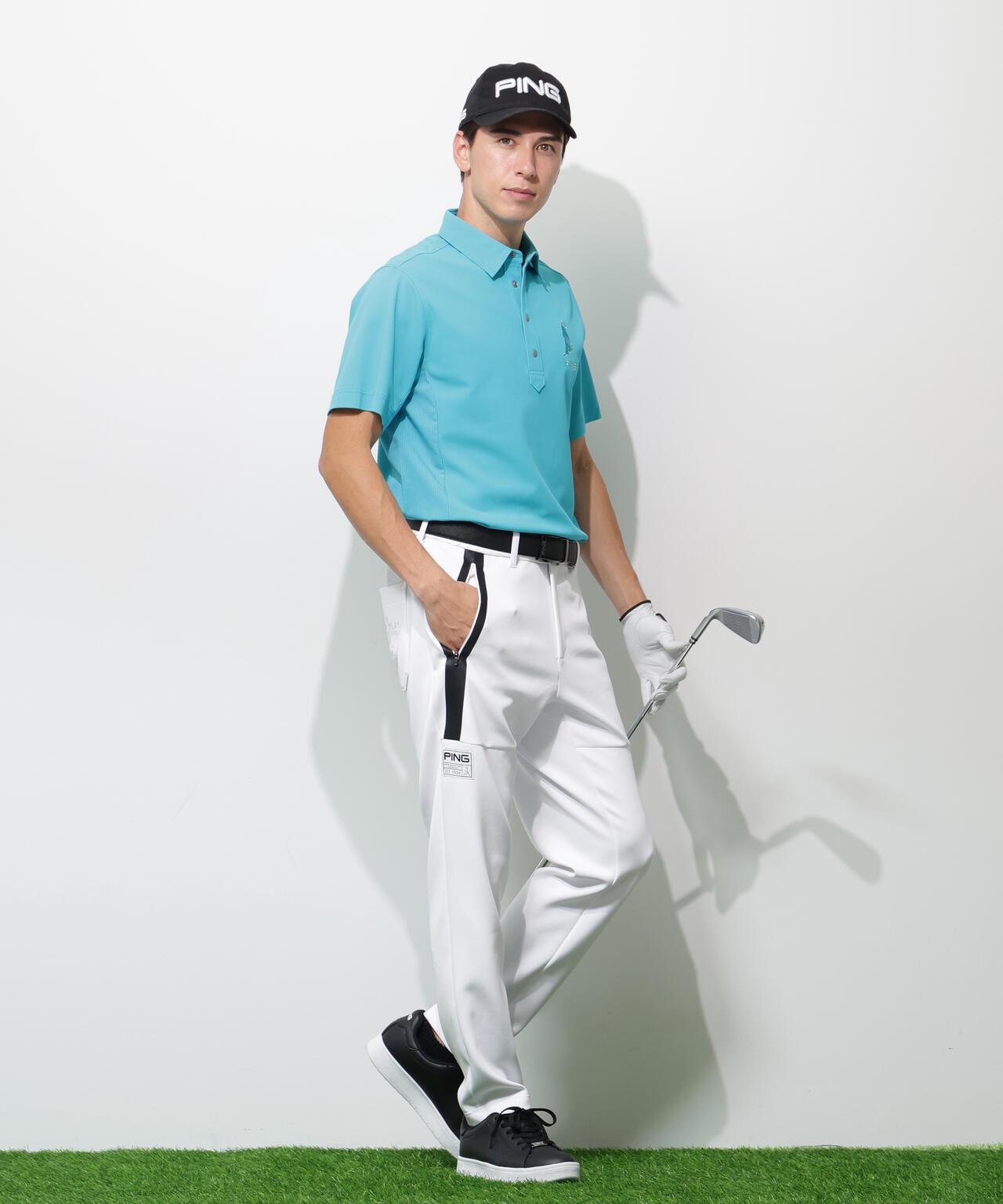 【PING APPAREL】ダンボールニットテーパードパンツ <GOLD> (MENS)