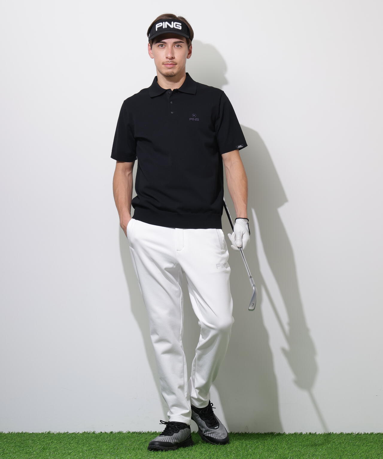 【PING APPAREL】全方向ストレッチ 接結裏メッシュスウェットテーパードパンツ <PERFORMANCE> (MENS)