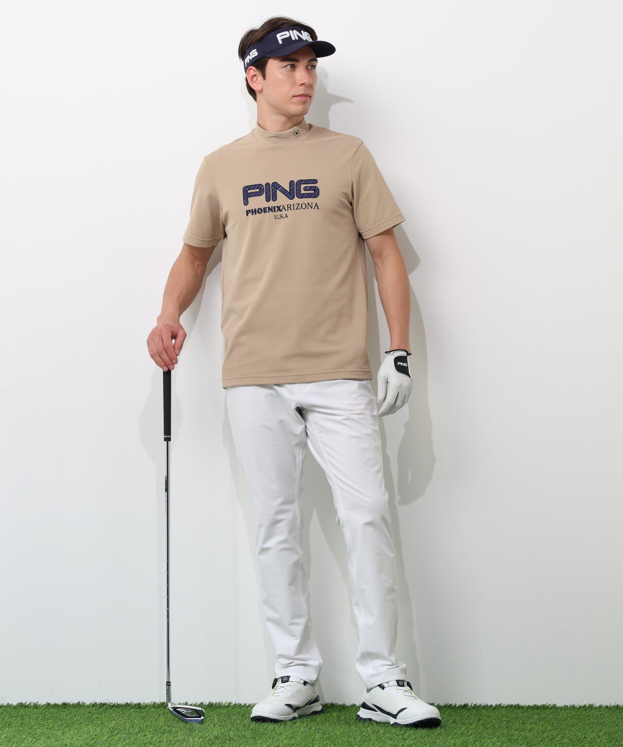 【PING APPAREL】全方向ストレッチツイルテーパードパンツ <NATIVE> (MENS)