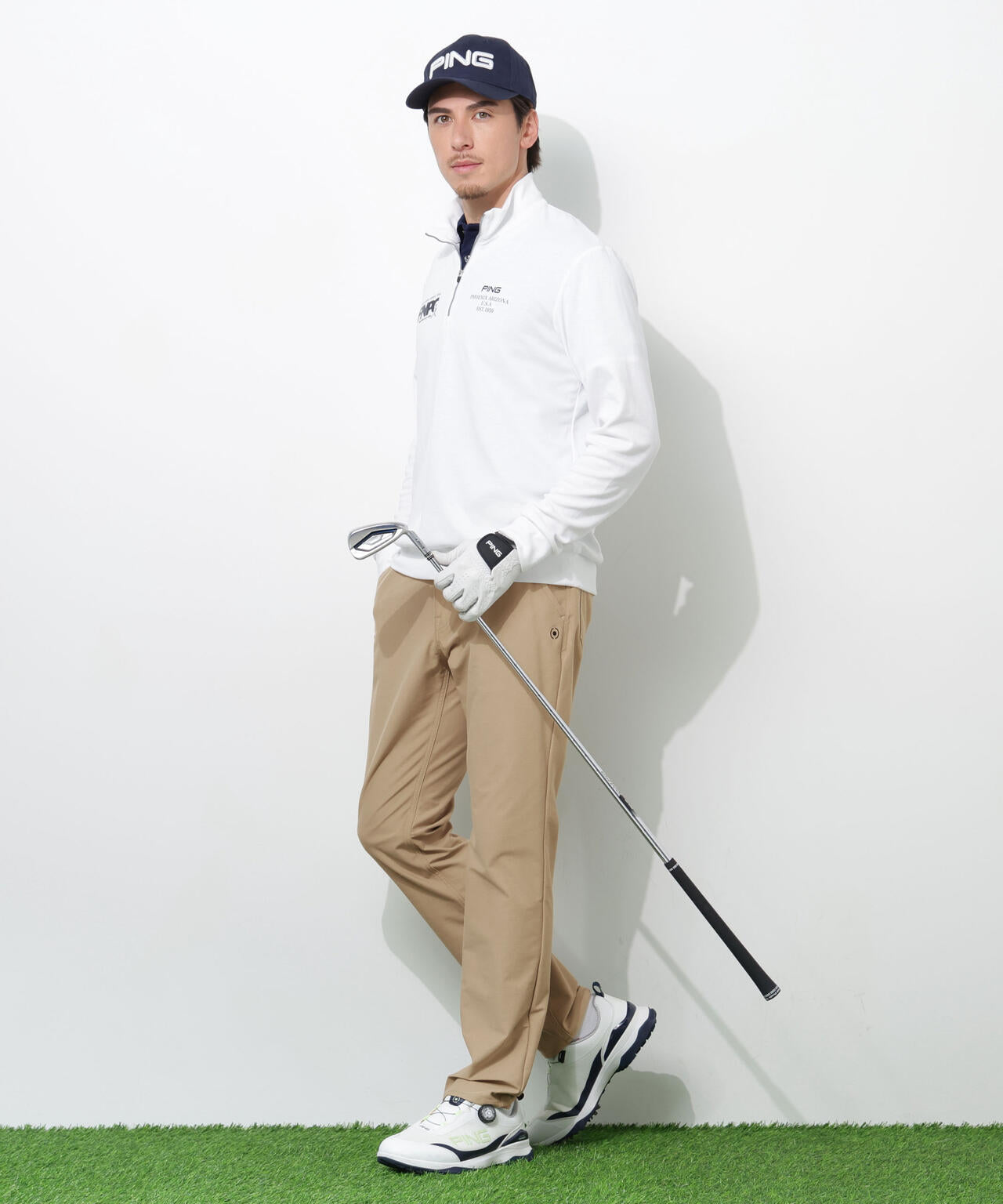 【PING APPAREL】全方向ストレッチツイルテーパードパンツ <NATIVE> (MENS)
