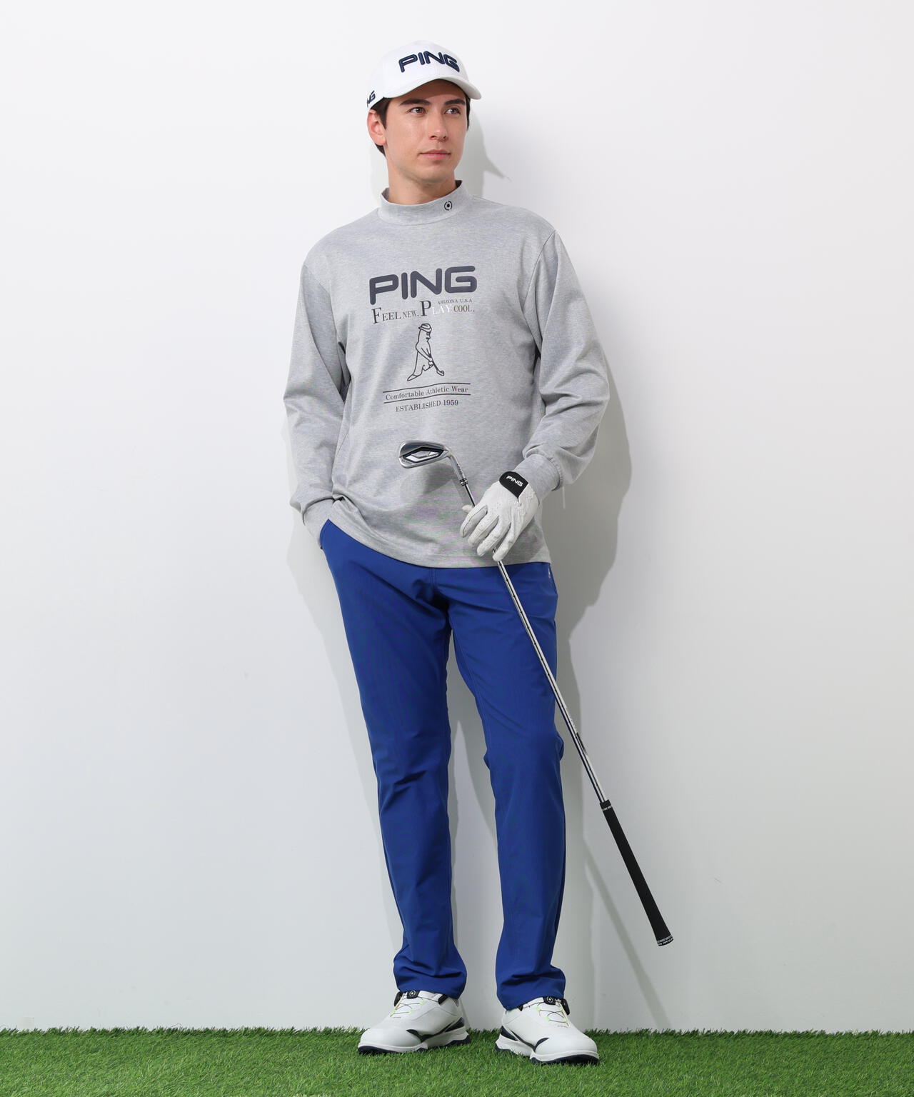 【PING APPAREL】全方向ストレッチツイルテーパードパンツ <NATIVE> (MENS)