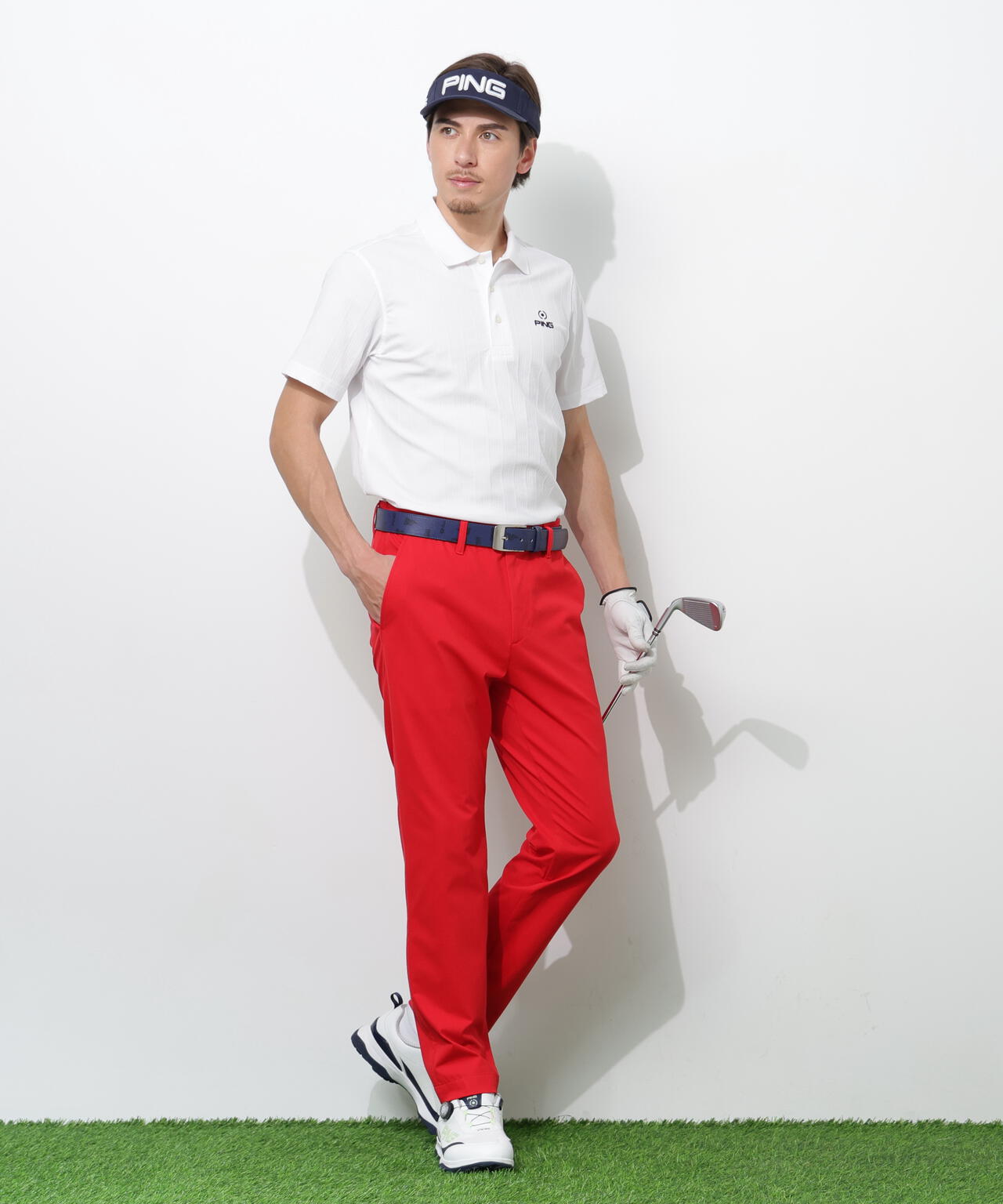 【PING APPAREL】フィット&ストレッチテーパードパンツ <NATIVE> (MENS)