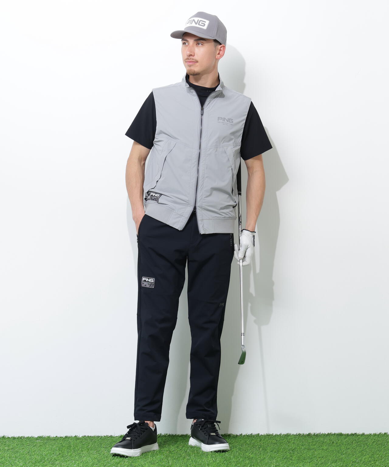 【PING APPAREL】全方向ストレッチ緯二重テーパードパンツ <GOLD> (MENS)