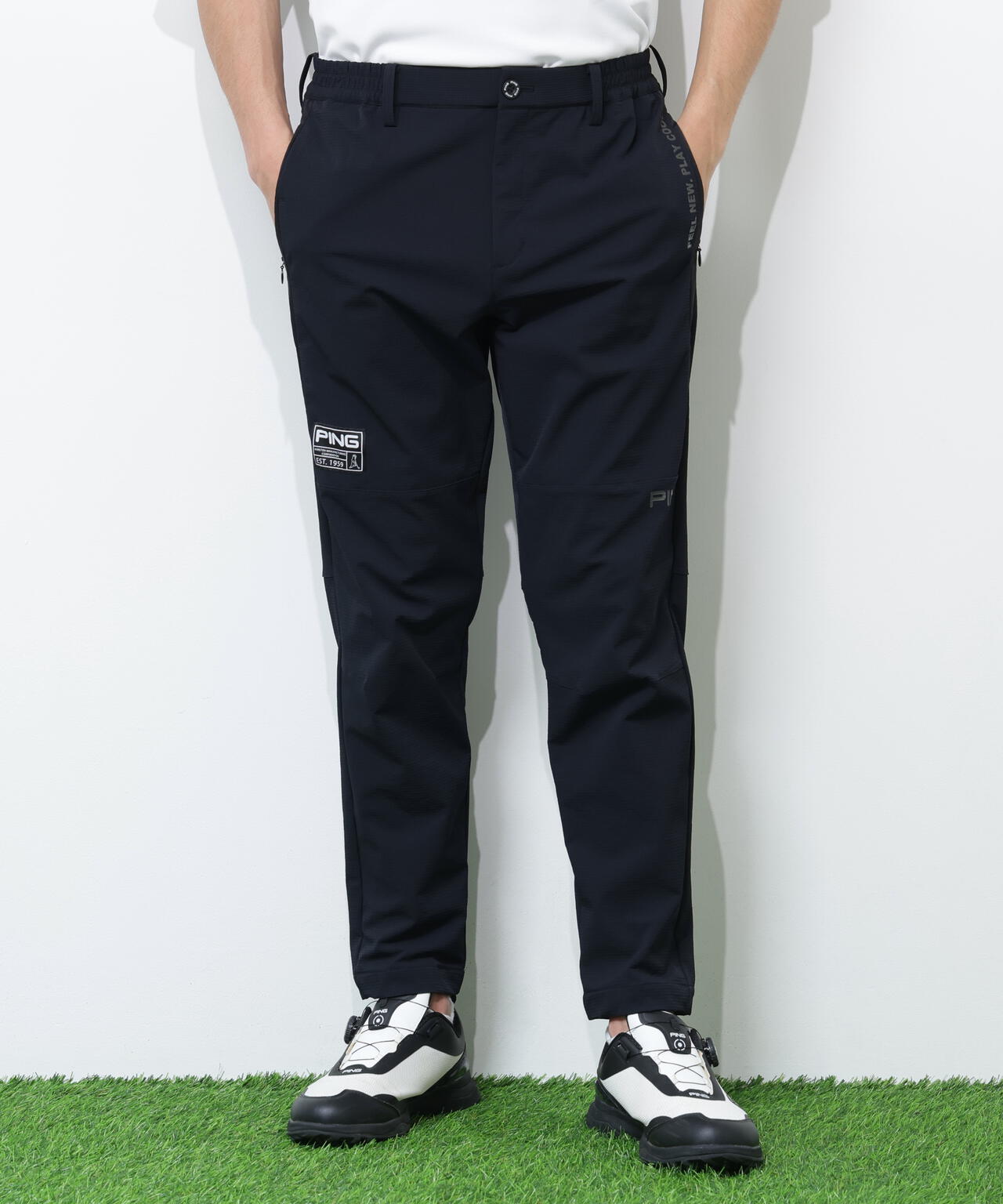 【PING APPAREL】全方向ストレッチ緯二重テーパードパンツ <GOLD> (MENS)
