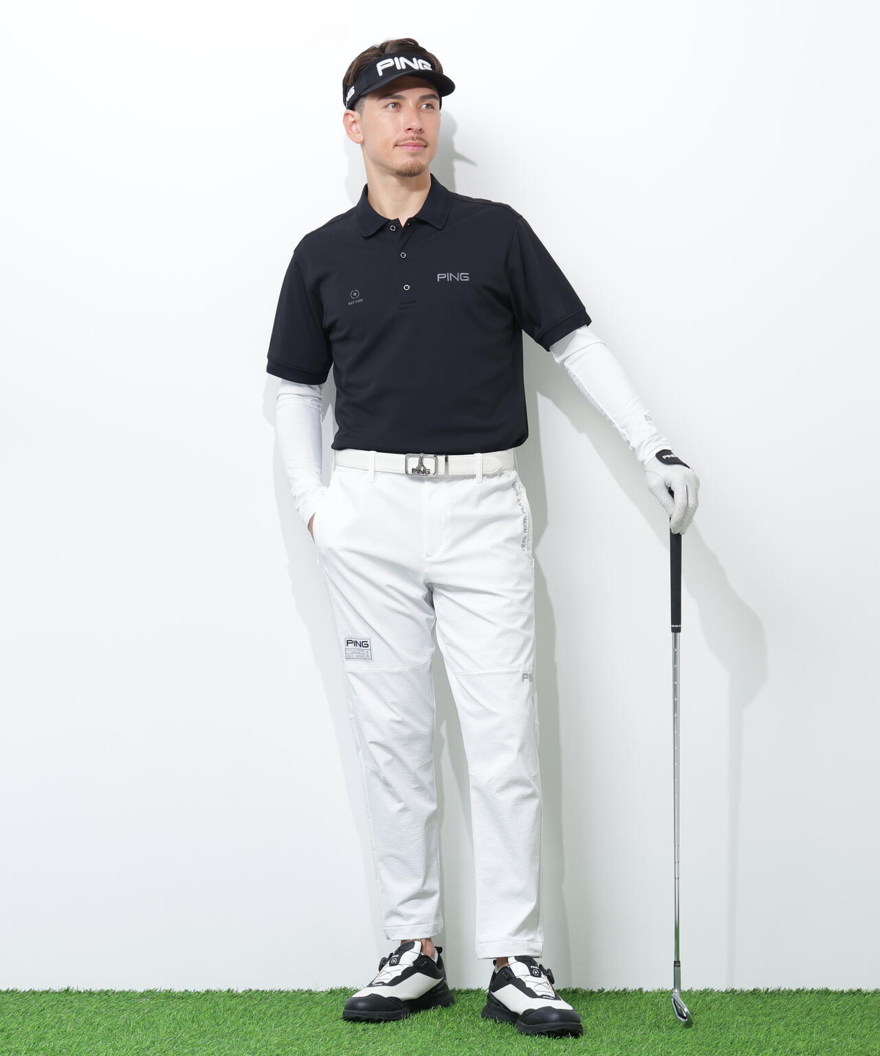 【PING APPAREL】全方向ストレッチ緯二重テーパードパンツ <GOLD> (MENS)