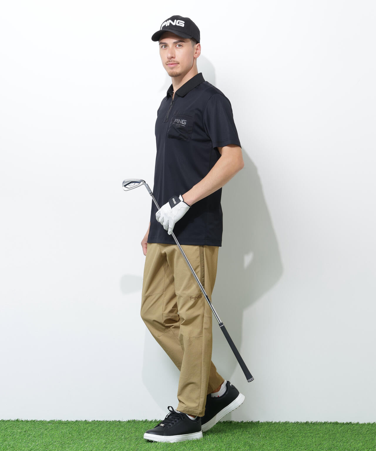 【PING APPAREL】全方向ストレッチ緯二重テーパードパンツ <GOLD> (MENS)