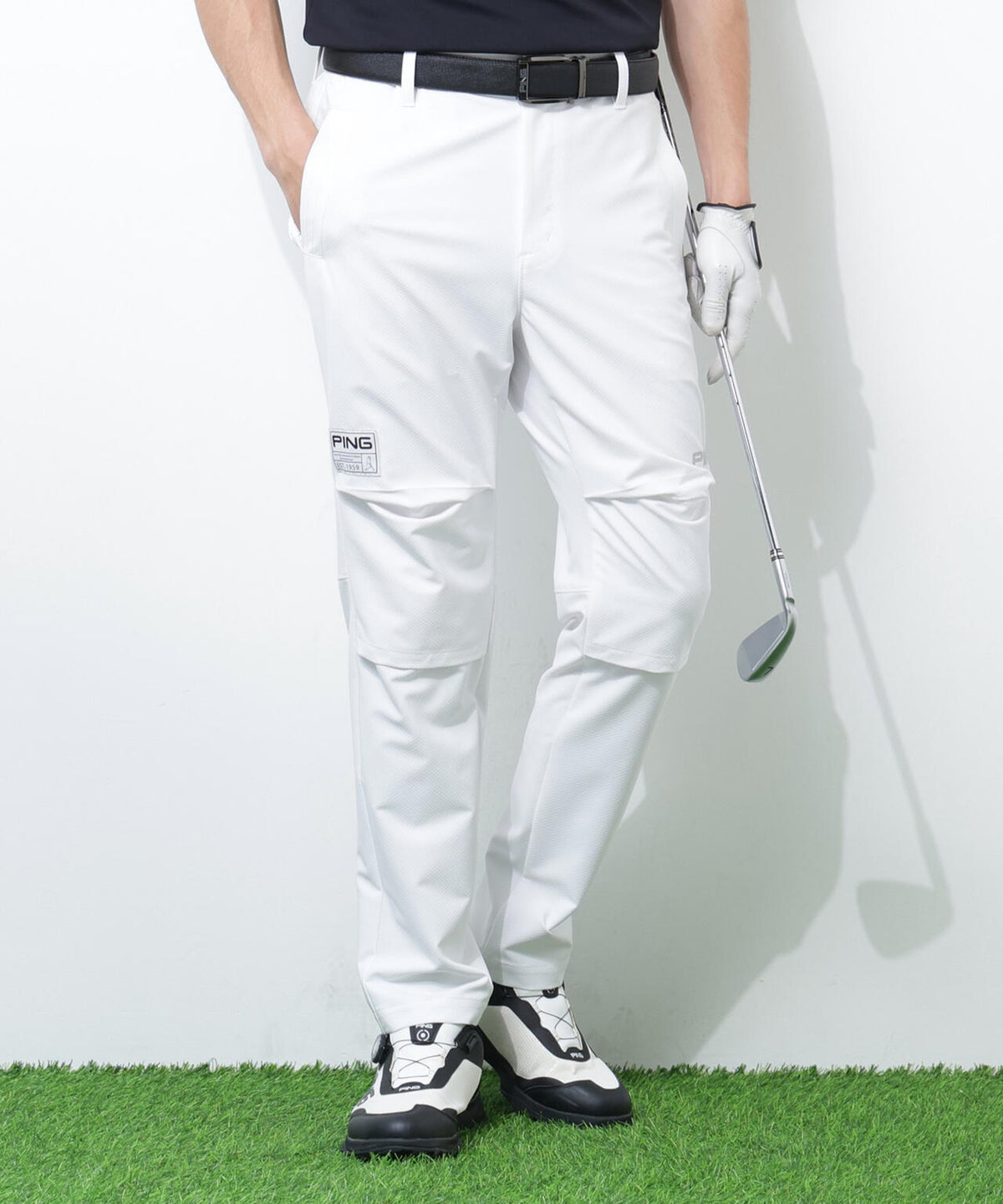 【PING APPAREL】【UVカット・透け防止・ストレッチ】ドビーテーパードパンツ <GOLD> (MENS)