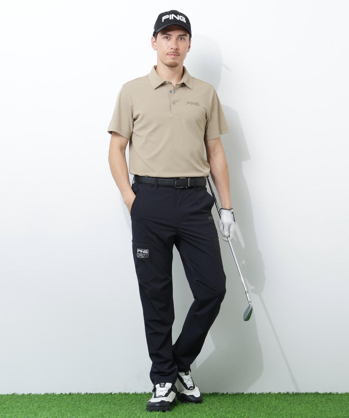 【PING APPAREL】【接触冷感・ストレッチ】テーパードパンツ <GOLD> (MENS)