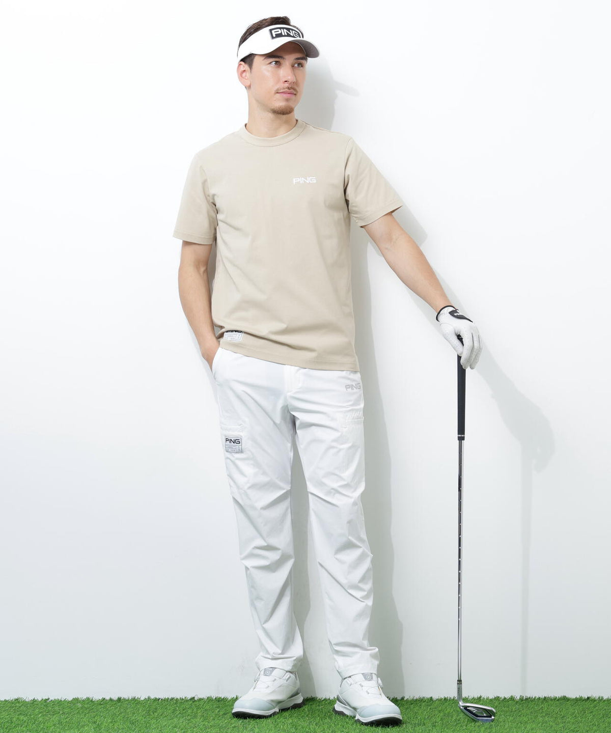 【PING APPAREL】【接触冷感・ストレッチ】テーパードパンツ <GOLD> (MENS)