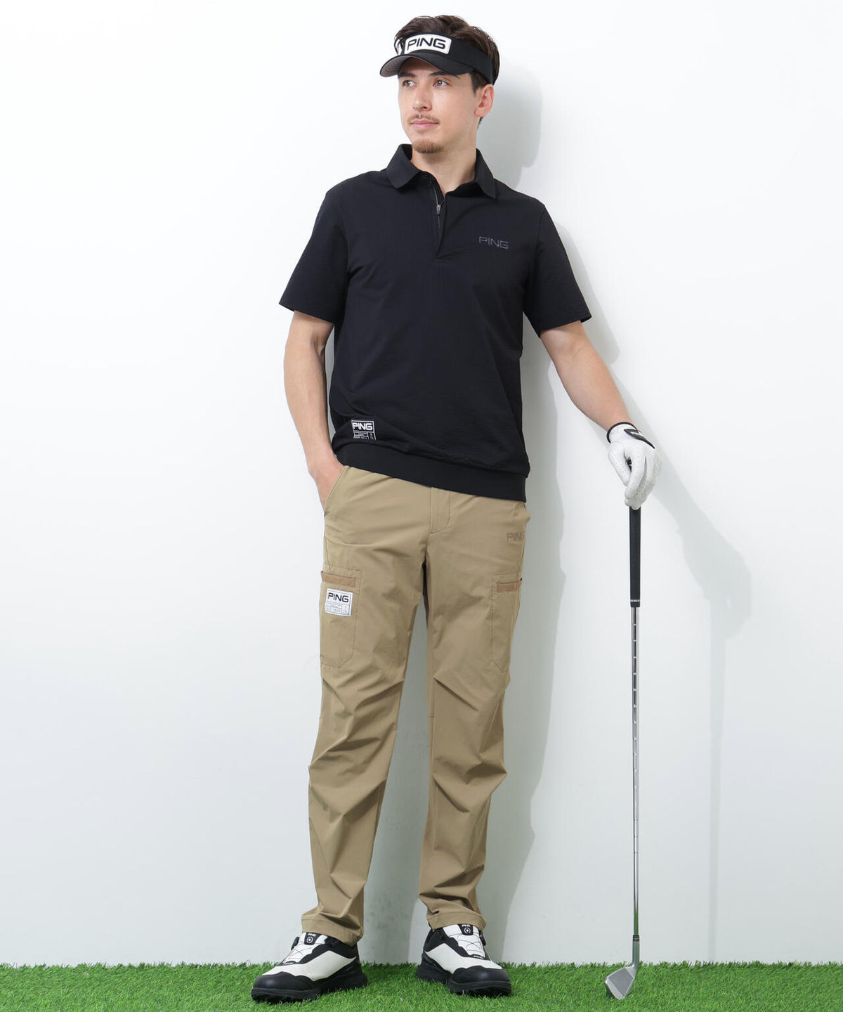 【PING APPAREL】【接触冷感・ストレッチ】テーパードパンツ <GOLD> (MENS)