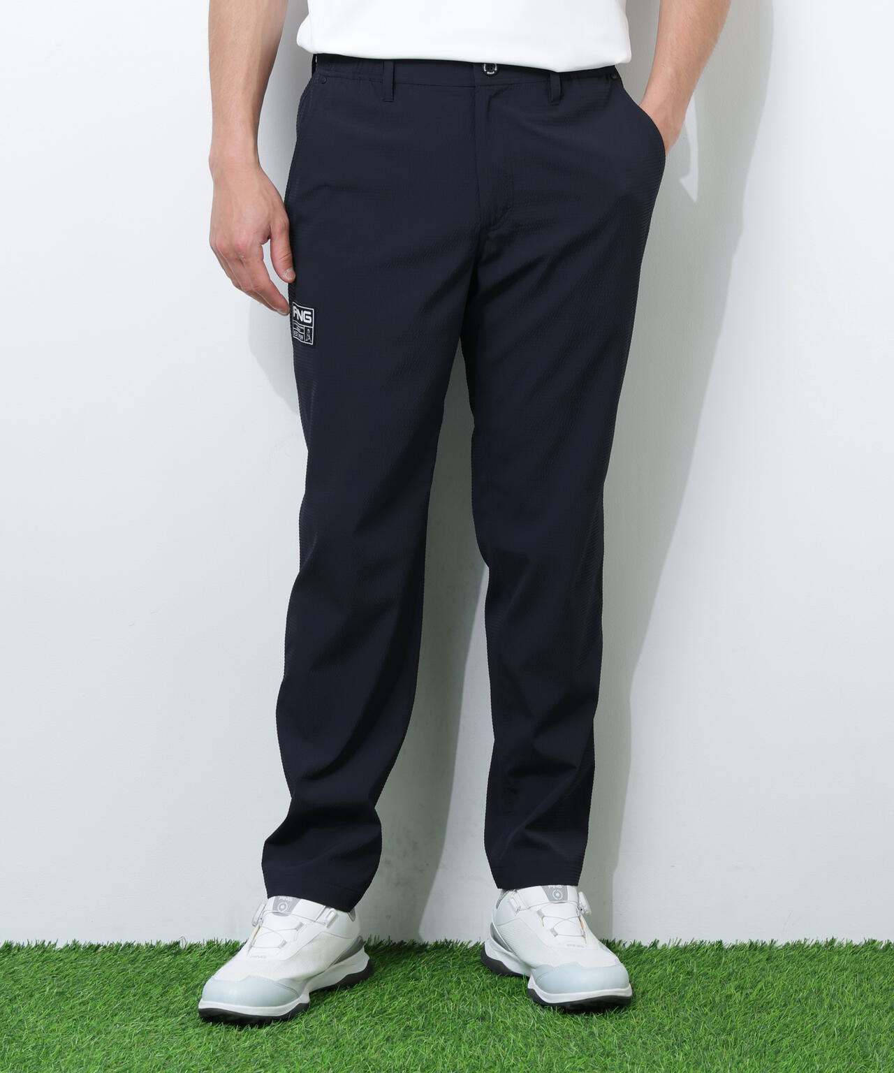 【PING APPAREL】【吸汗速乾・ストレッチ】サッカー5ポケットパンツ <GOLD> (MENS)