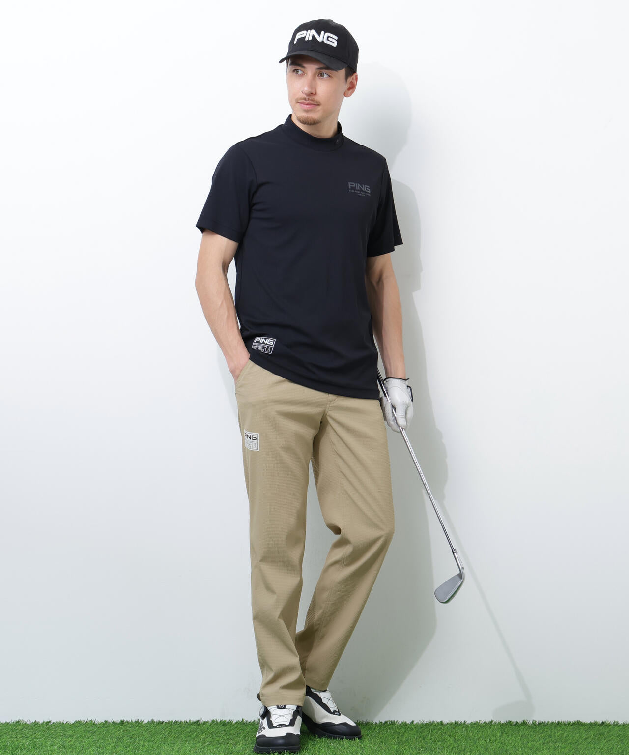 【PING APPAREL】【吸汗速乾・ストレッチ】サッカー5ポケットパンツ <GOLD> (MENS)