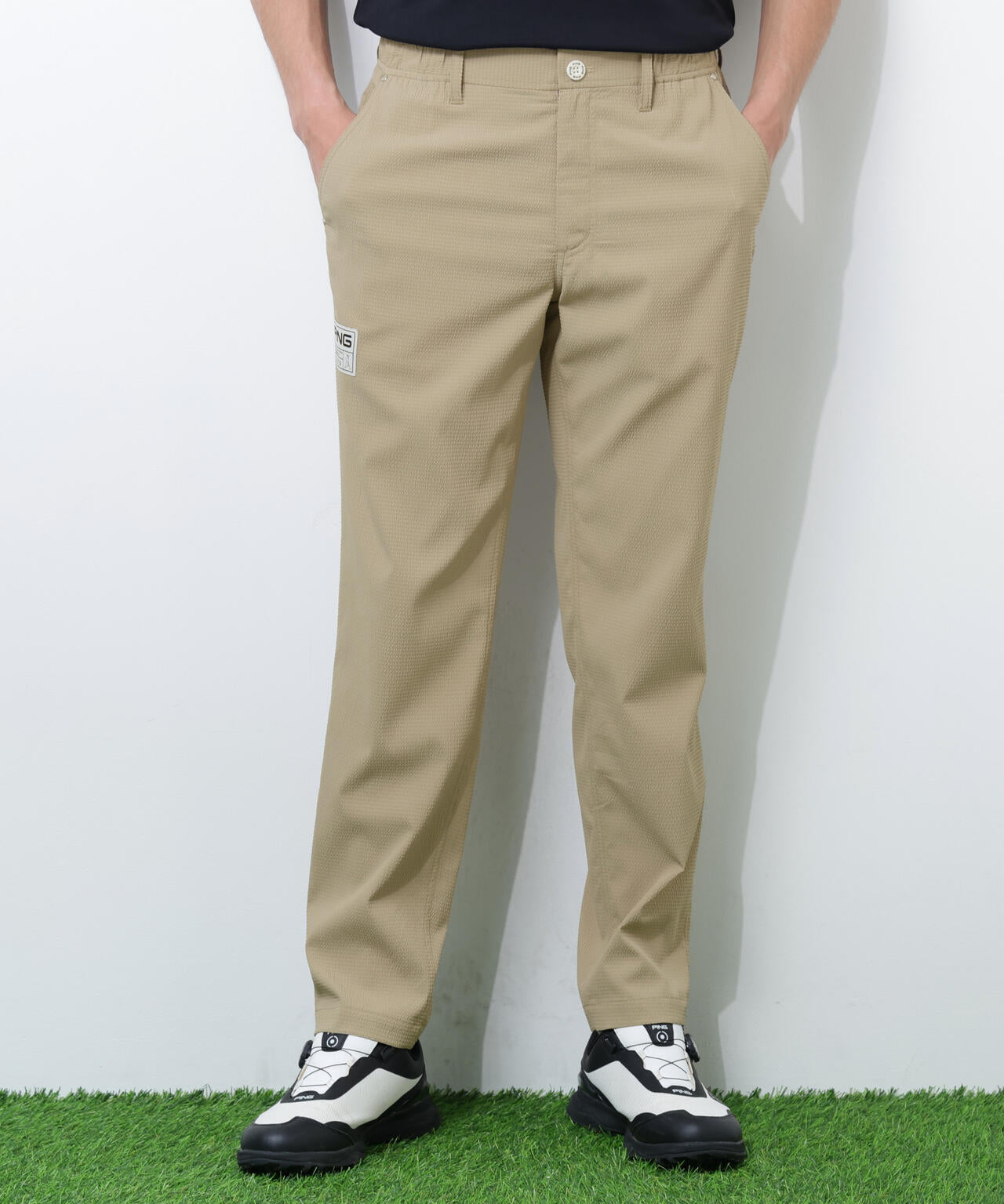 【PING APPAREL】【吸汗速乾・ストレッチ】サッカー5ポケットパンツ <GOLD> (MENS)