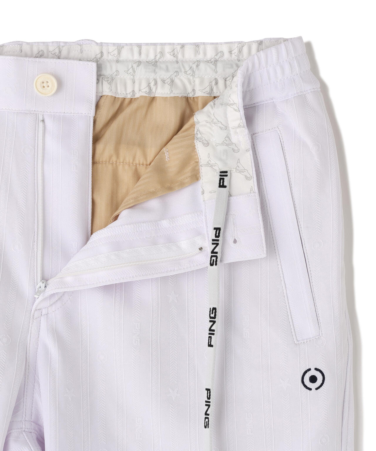 【PING APPAREL】全方向ストレッチ凸凹ストライプジャカードショートパンツ <NATIVE> (MENS)