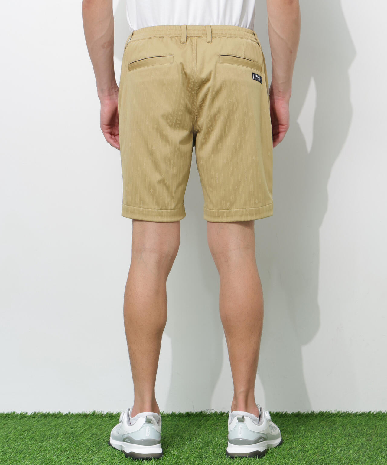【PING APPAREL】全方向ストレッチ凸凹ストライプジャカードショートパンツ <NATIVE> (MENS)