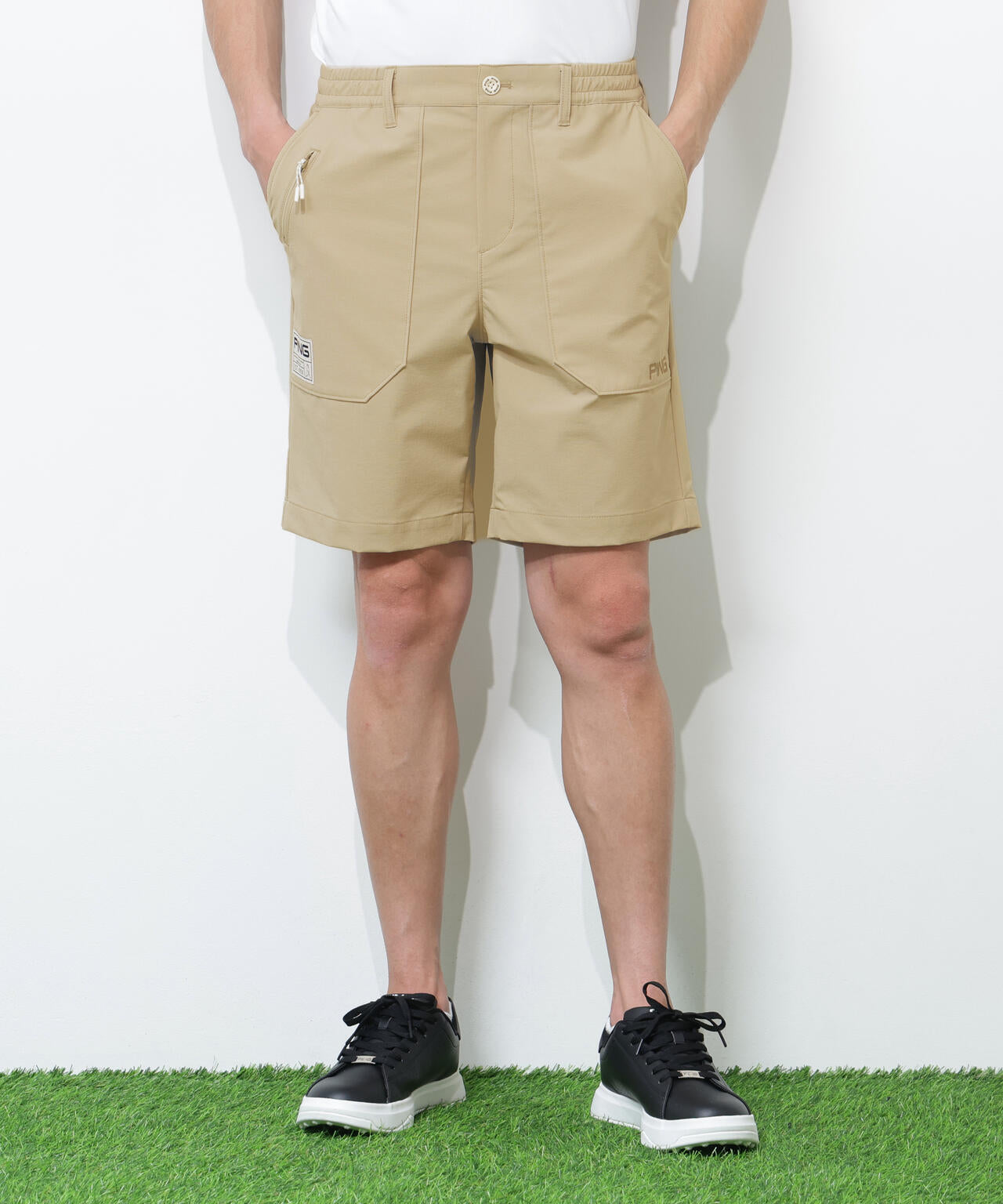 【PING APPAREL】全方向ストレッチドライタッチリップストップショートパンツ <GOLD> (MENS)