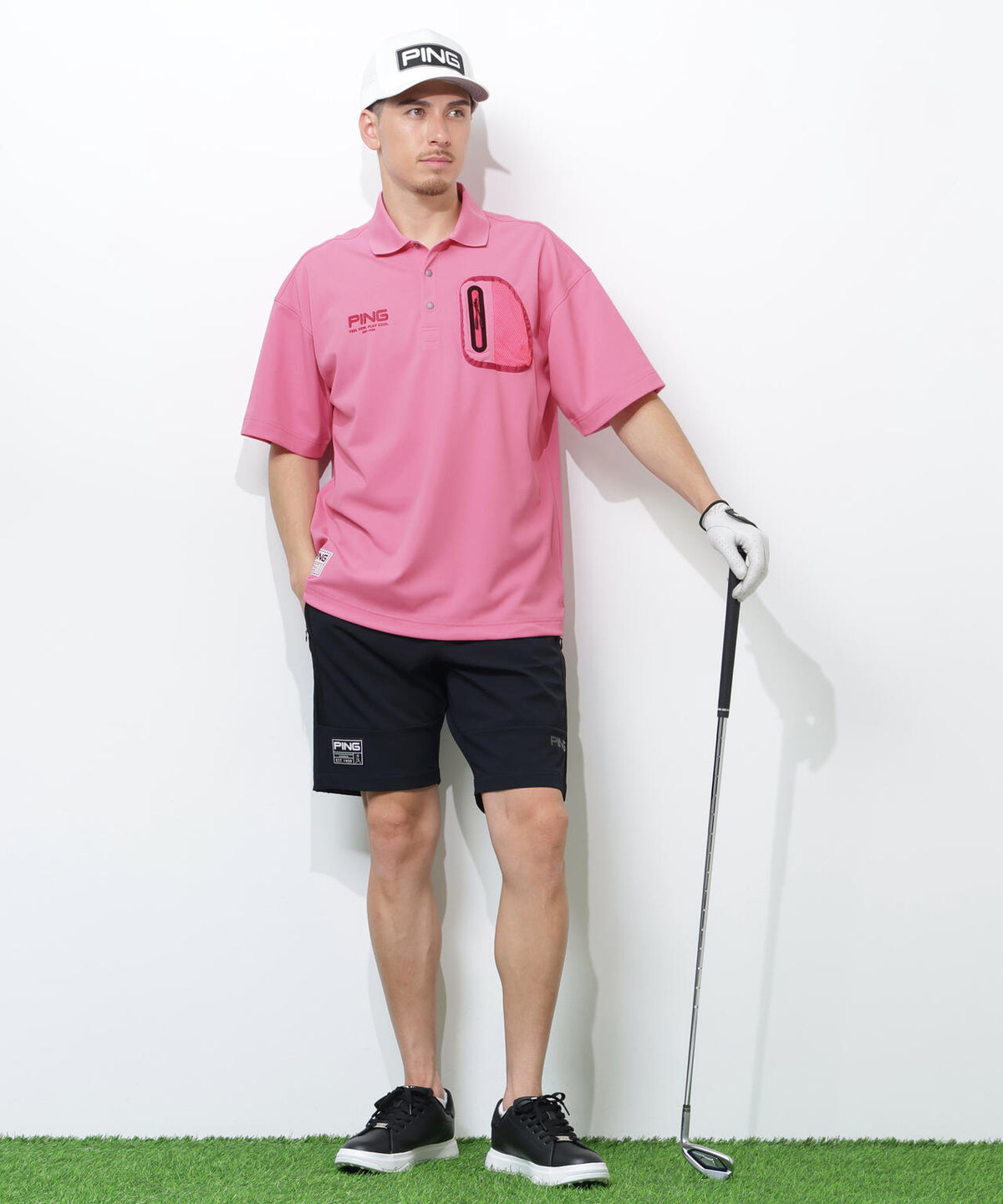 【PING APPAREL】全方向ストレッチ 緯二重ショートパンツ <GOLD> (MENS)