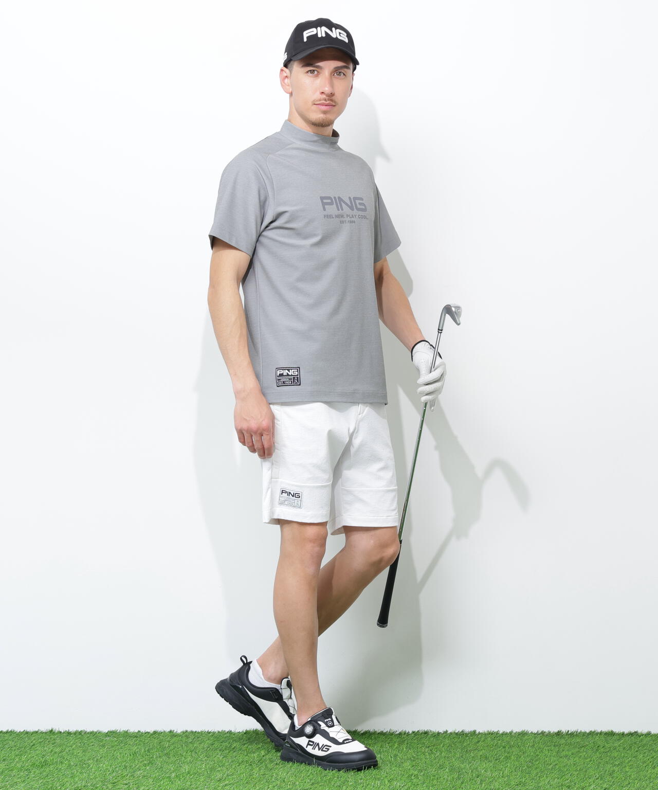 【PING APPAREL】全方向ストレッチ 緯二重ショートパンツ <GOLD> (MENS)