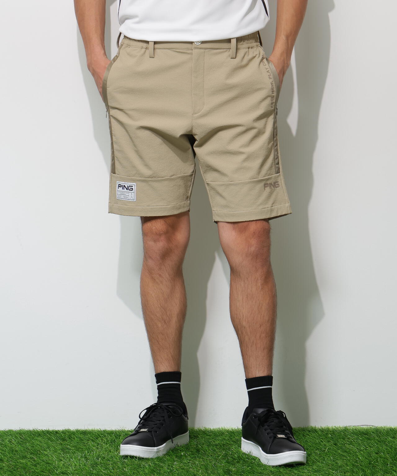 【PING APPAREL】全方向ストレッチ 緯二重ショートパンツ <GOLD> (MENS)