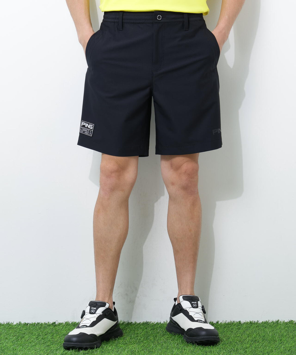 【PING APPAREL】【UVカット・透け防止・ストレッチ】ドビーショートパンツ <GOLD> (MENS)