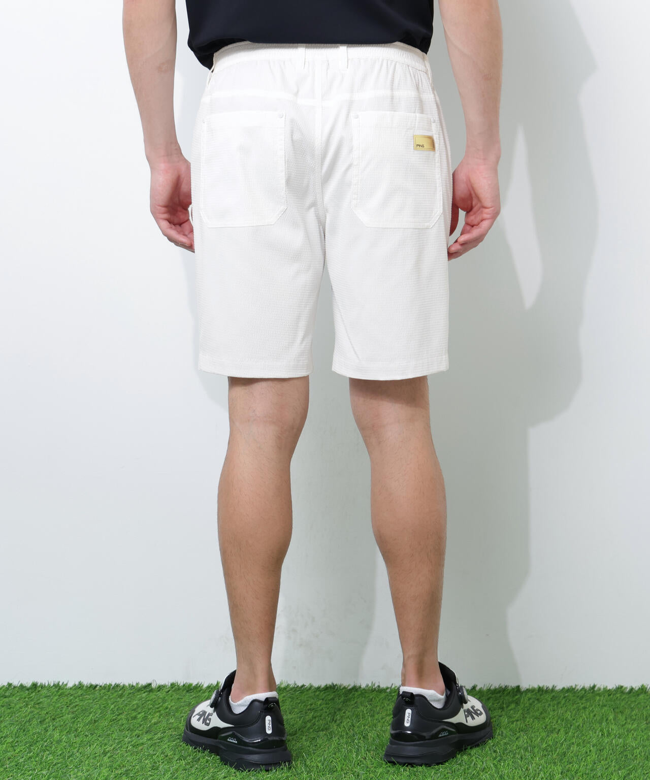 【PING APPAREL】【吸汗速乾・ストレッチ】サッカー5ポケットショートパンツ <GOLD> (MENS)