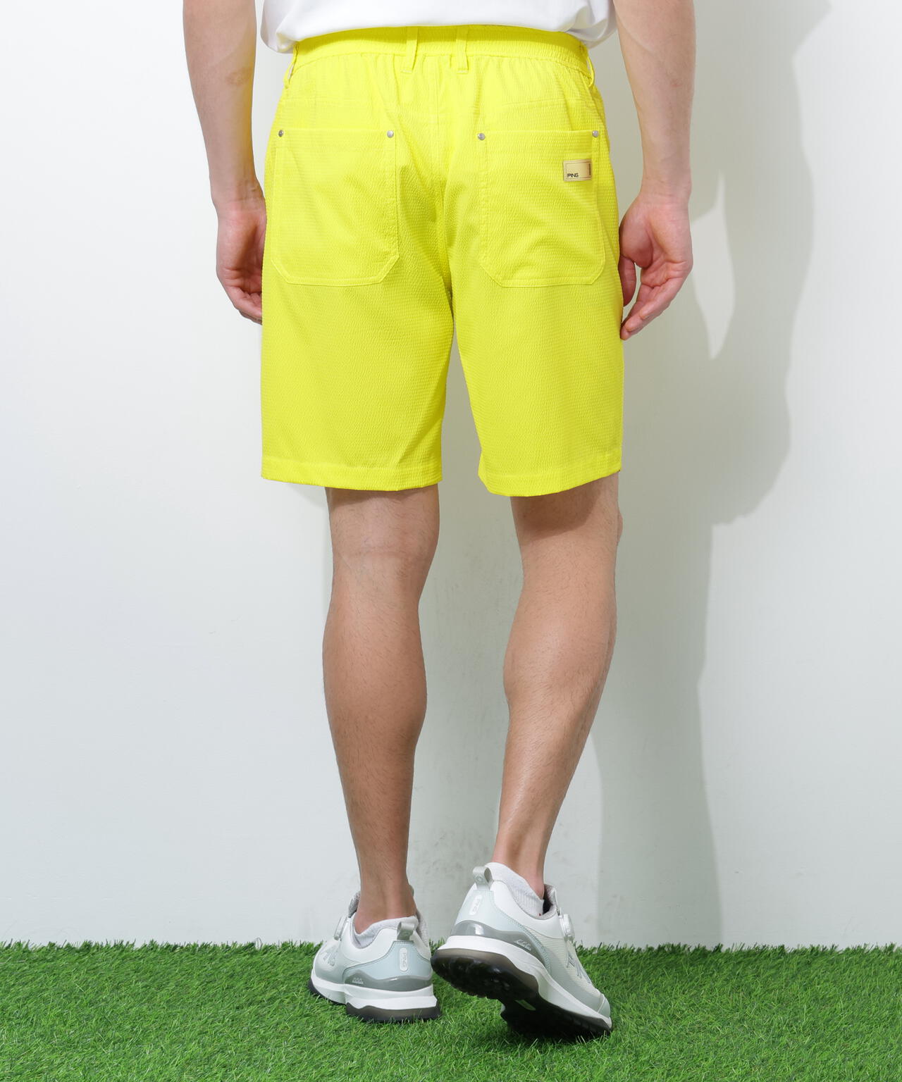 【PING APPAREL】ストレッチサッカー5ポケットショートパンツ <GOLD> (MENS)
