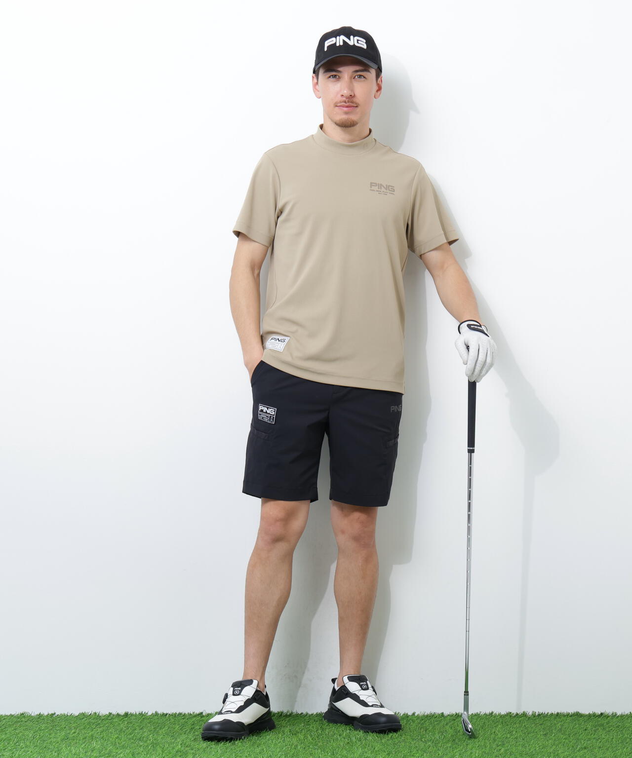【PING APPAREL】【接触冷感・ストレッチ】ショートパンツ <GOLD> (MENS)
