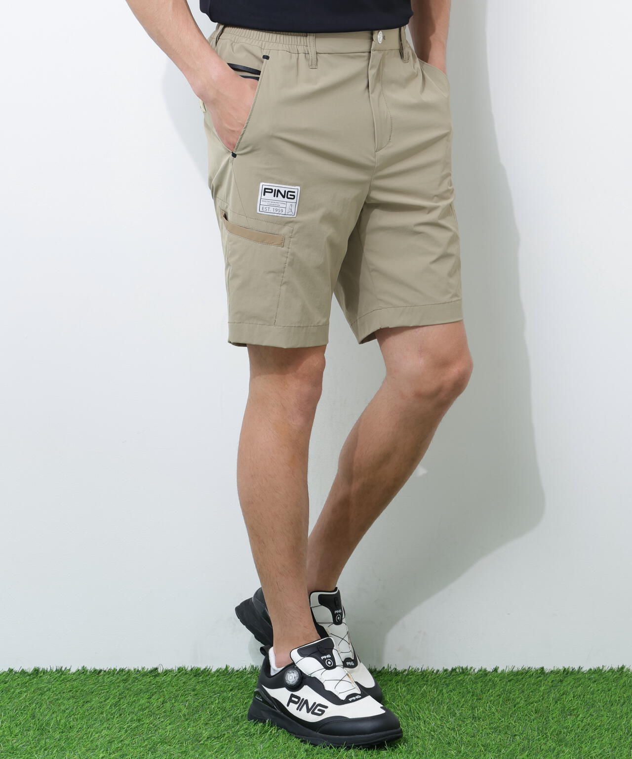 【PING APPAREL】【接触冷感・ストレッチ】ショートパンツ <GOLD> (MENS)