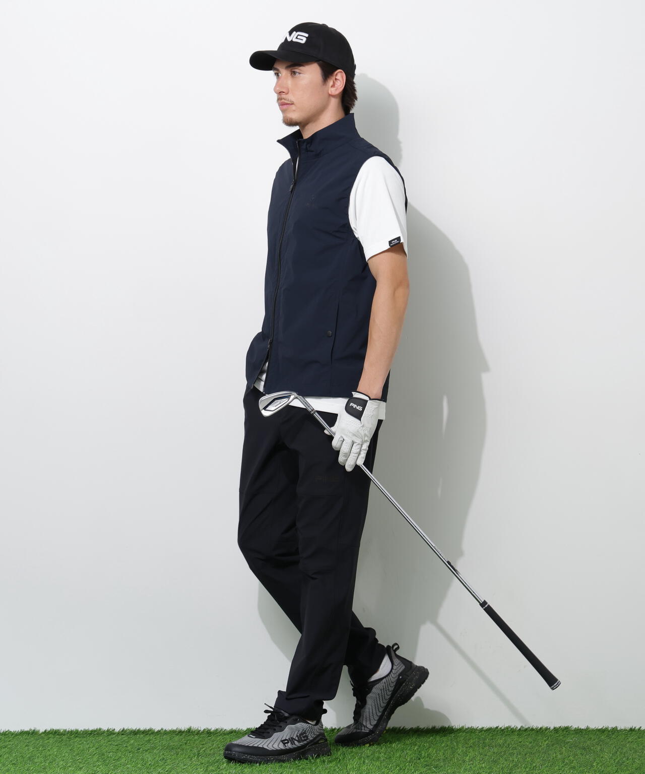 【PING APPAREL】ストレッチリップストップ/メッシュニット 高機能レイヤードツインセット <PERFORMANCE> (MENS)