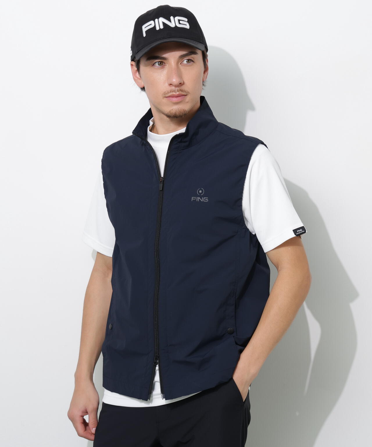 【PING APPAREL】ストレッチリップストップ/メッシュニット 高機能レイヤードツインセット <PERFORMANCE> (MENS)