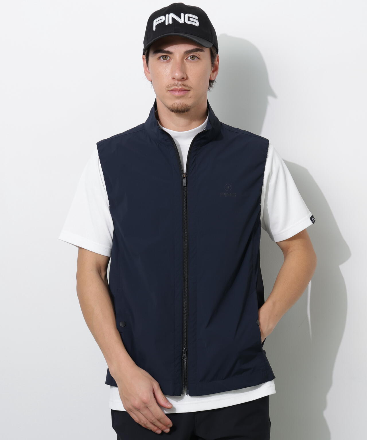 【PING APPAREL】ストレッチリップストップ/メッシュニット 高機能レイヤードツインセット <PERFORMANCE> (MENS)