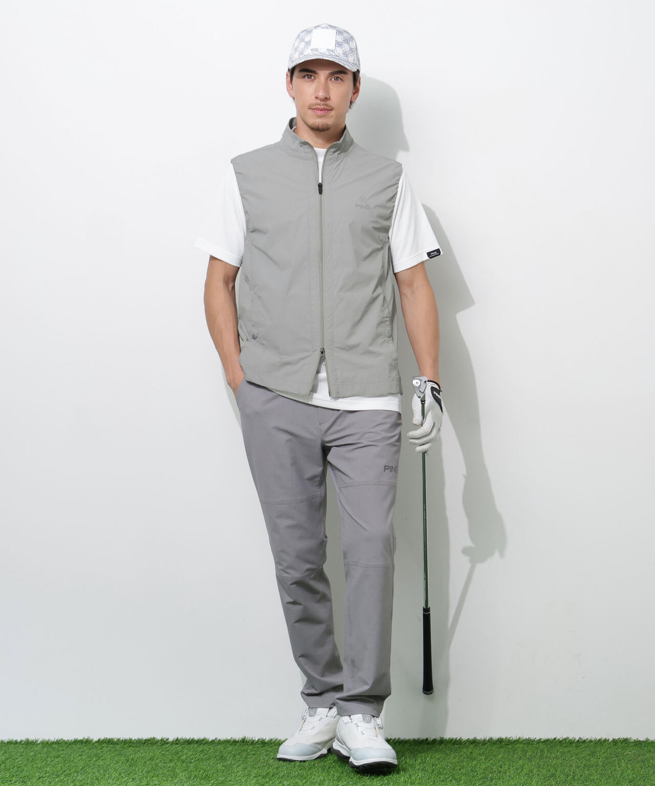 【PING APPAREL】ストレッチリップストップ/メッシュニット 高機能レイヤードツインセット <PERFORMANCE> (MENS)