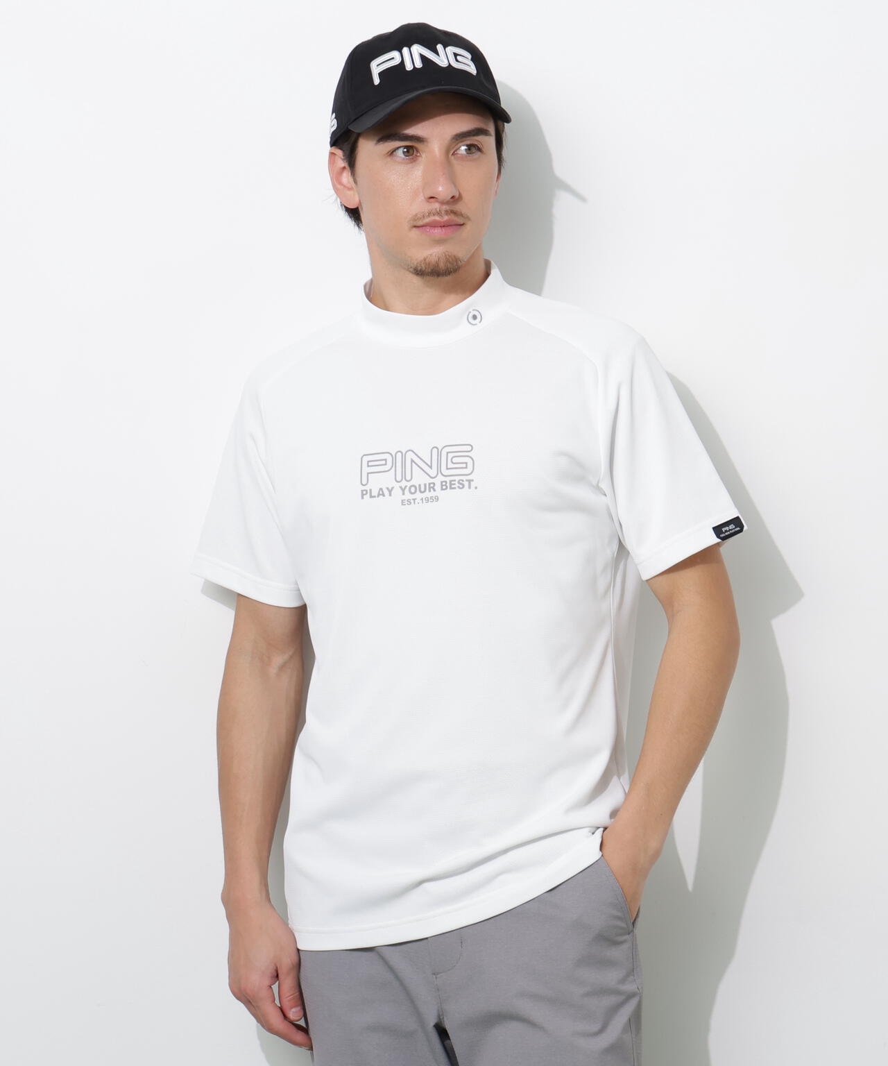 【PING APPAREL】ストレッチリップストップ/メッシュニット 高機能レイヤードツインセット <PERFORMANCE> (MENS)
