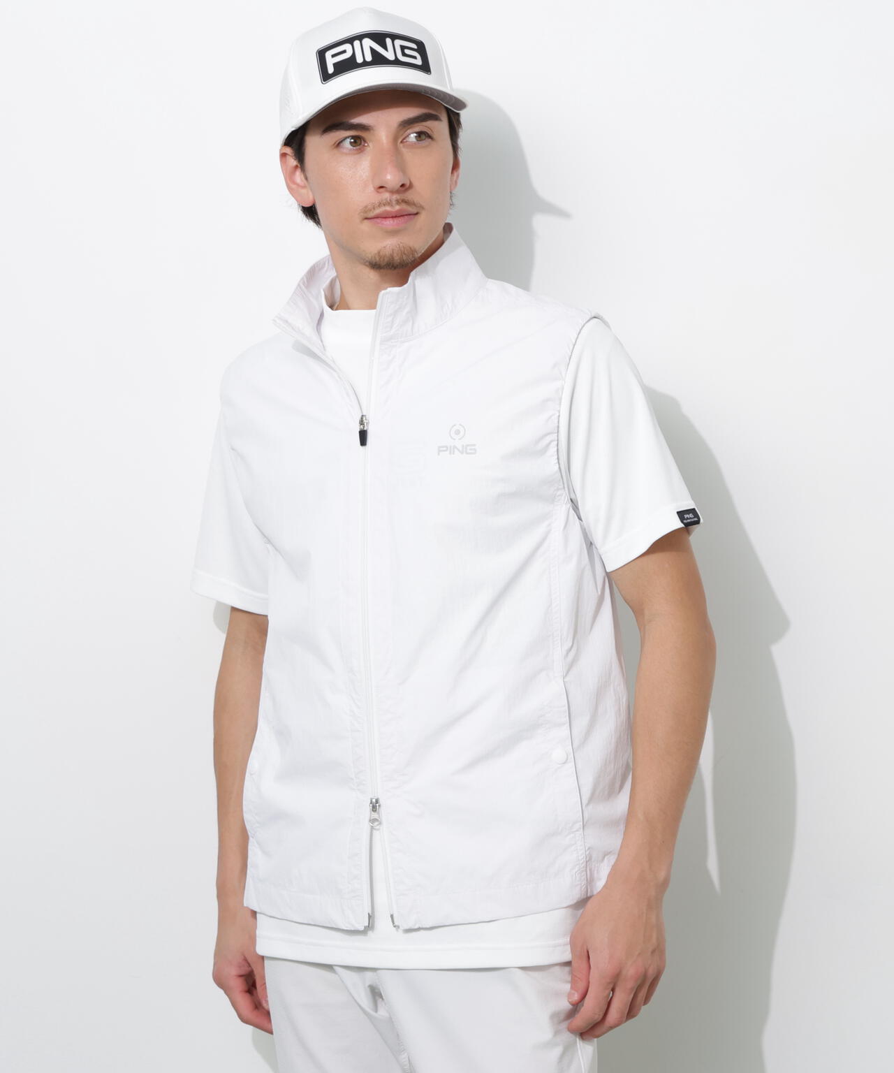 【PING APPAREL】ストレッチリップストップ/メッシュニット 高機能レイヤードツインセット <PERFORMANCE> (MENS)