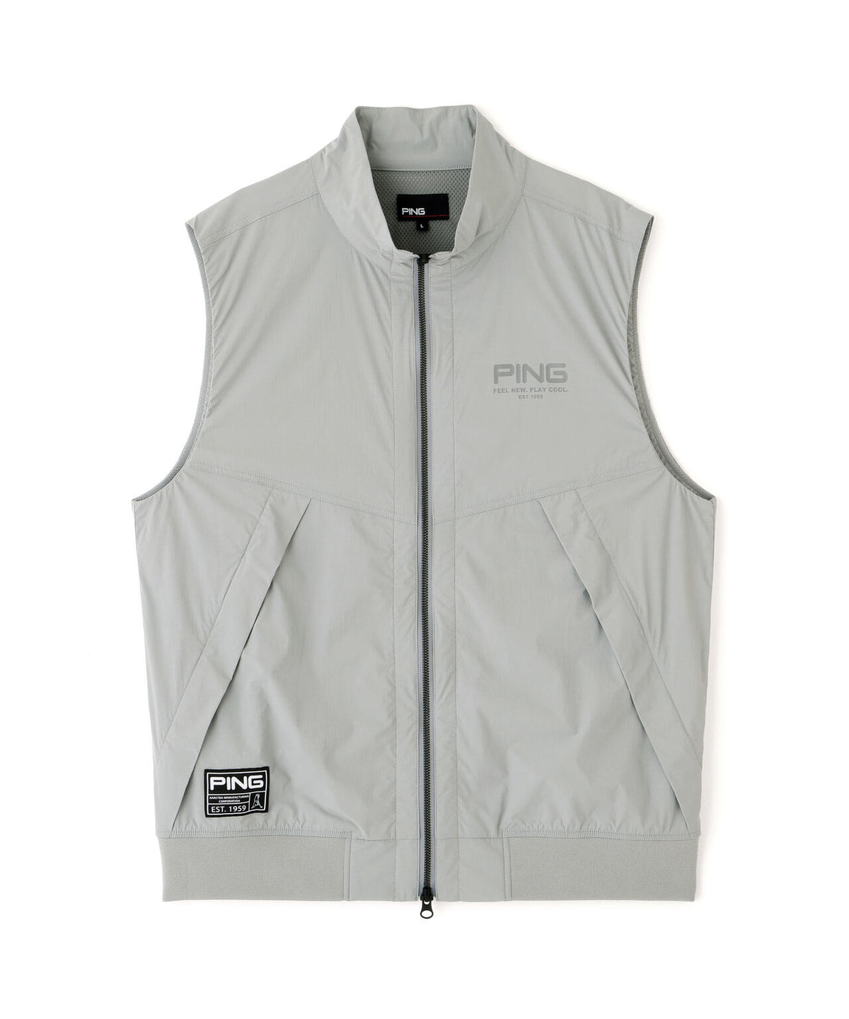【PING APPAREL】ストレッチリップストップ高機能フルジップベスト <GOLD> (MENS)
