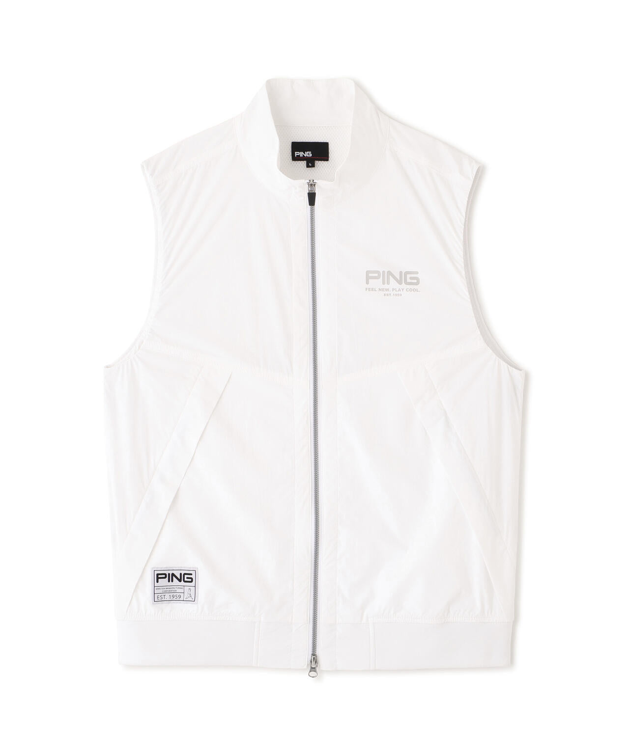 【PING APPAREL】ストレッチリップストップ高機能フルジップベスト <GOLD> (MENS)