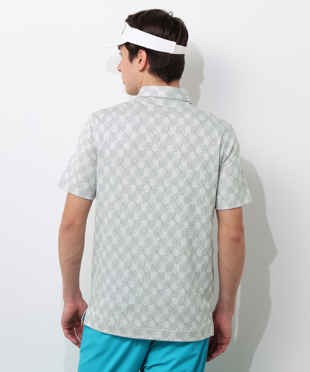 【PING APPAREL】AZモノグラムジャカードブロックロゴ半袖ポロシャツ <PERFORMANCE> (MENS)