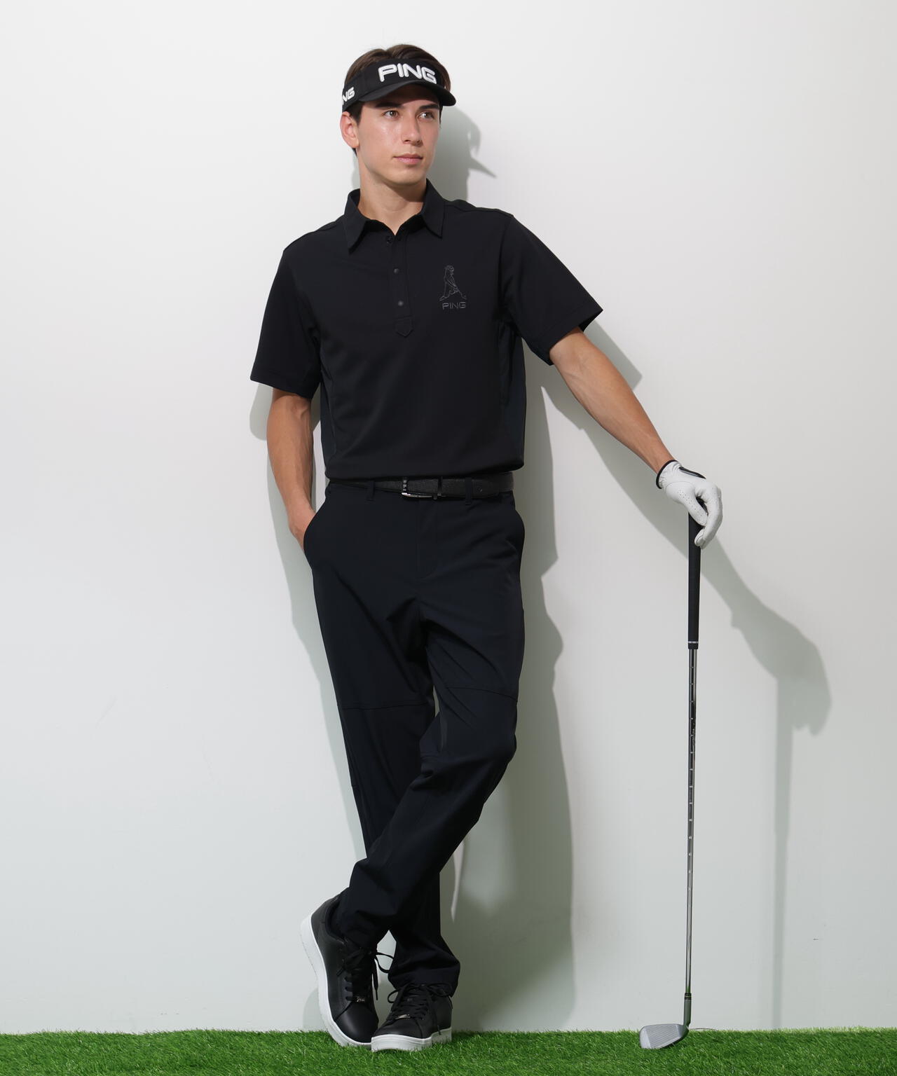 【PING APPAREL】レイブロックMr.PING半袖ポロシャツ <GOLD> (MENS)