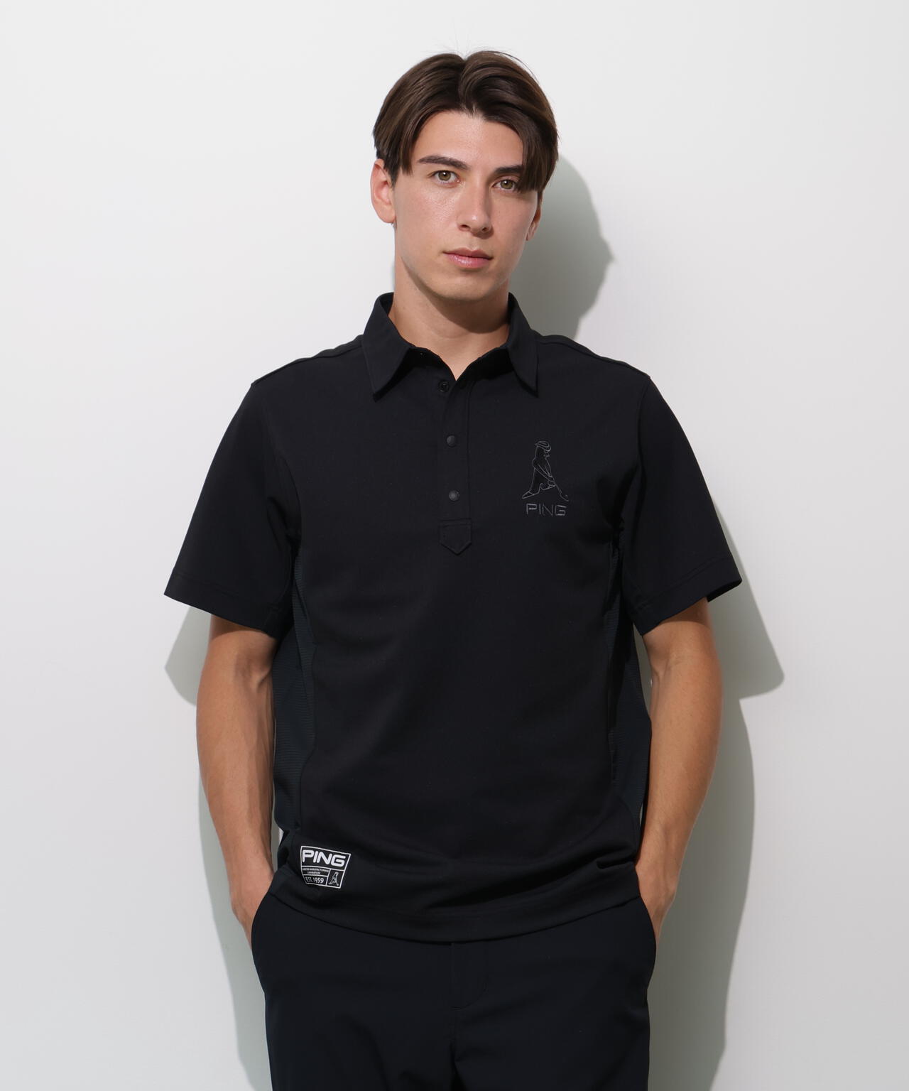 【PING APPAREL】レイブロックMr.PING半袖ポロシャツ <GOLD> (MENS)