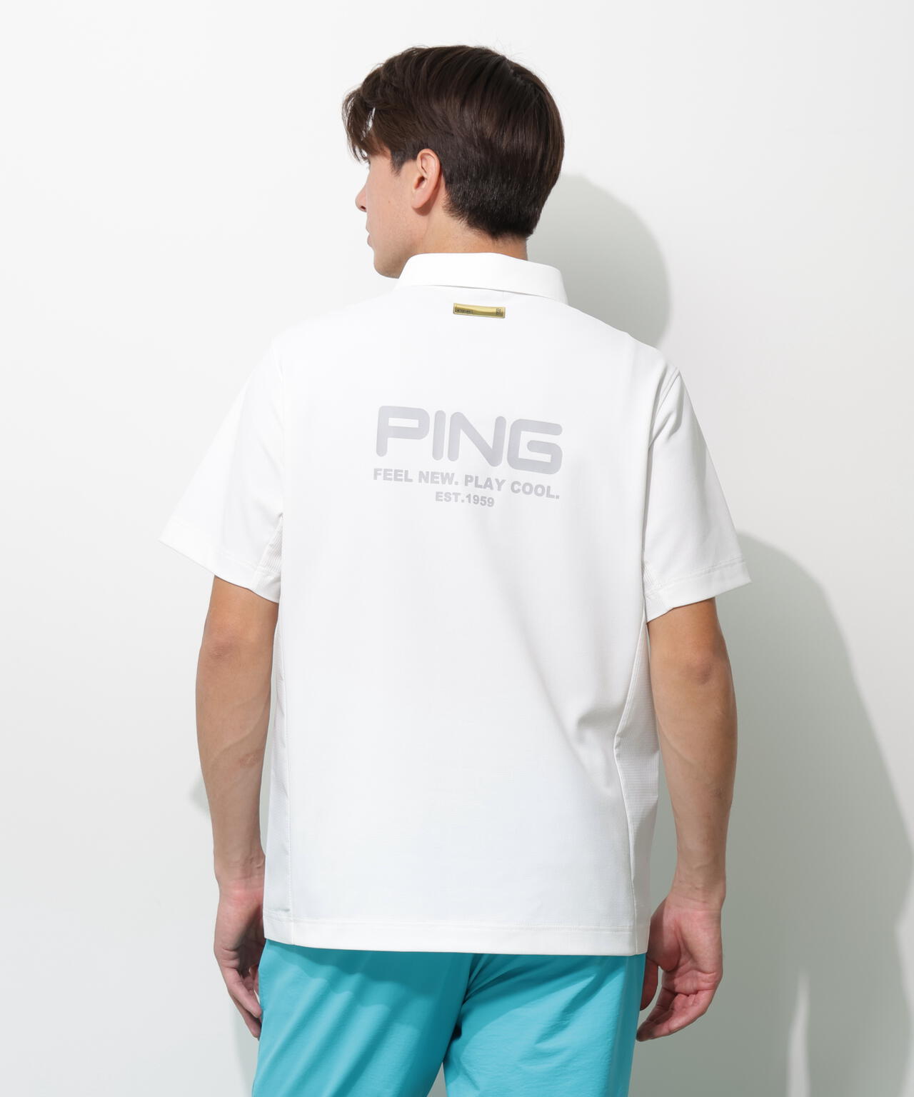 【PING APPAREL】レイブロックMr.PING半袖ポロシャツ <GOLD> (MENS)
