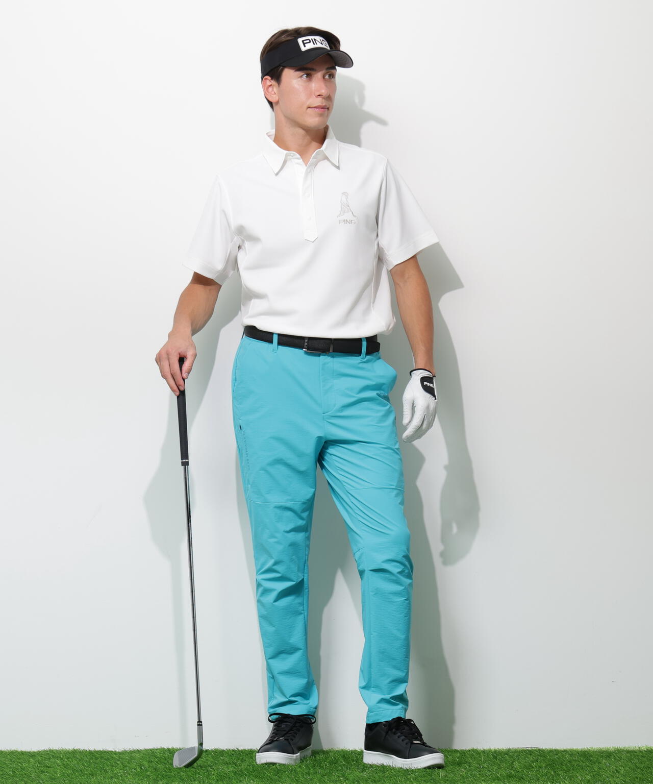 【PING APPAREL】レイブロックMr.PING半袖ポロシャツ <GOLD> (MENS)