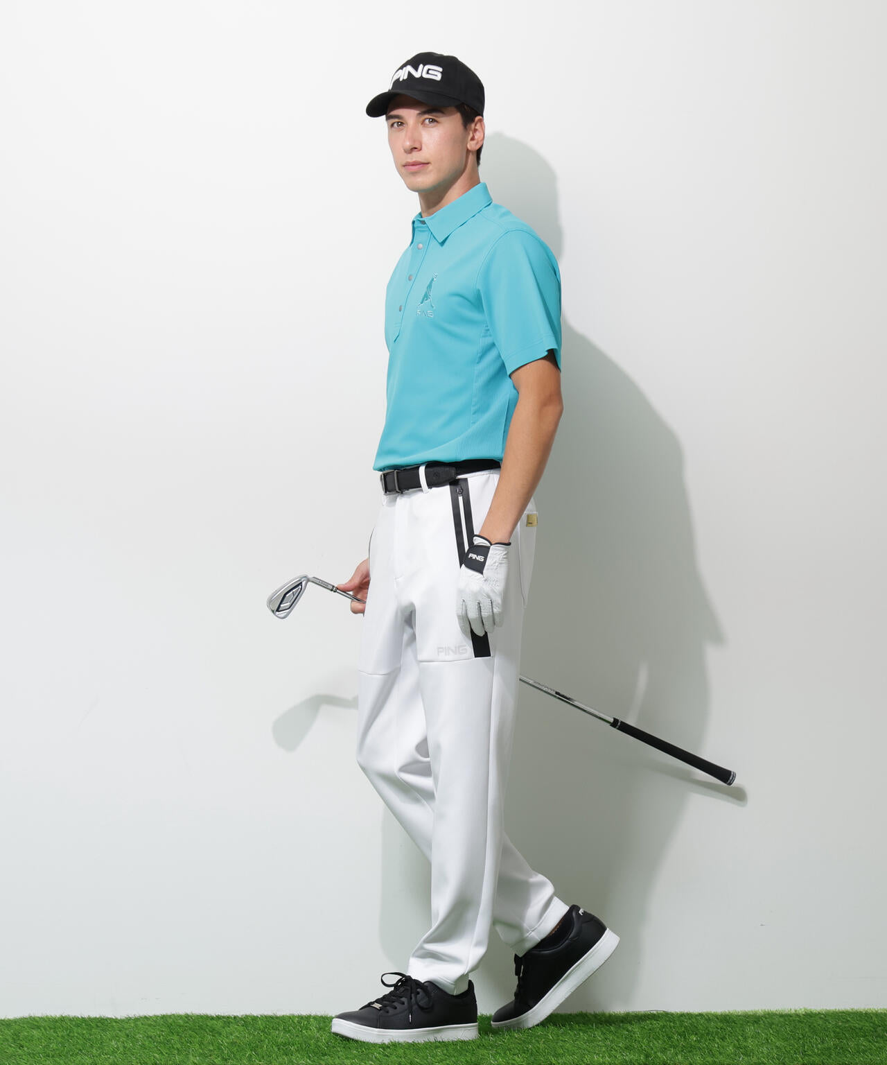 【PING APPAREL】レイブロックMr.PING半袖ポロシャツ <GOLD> (MENS)