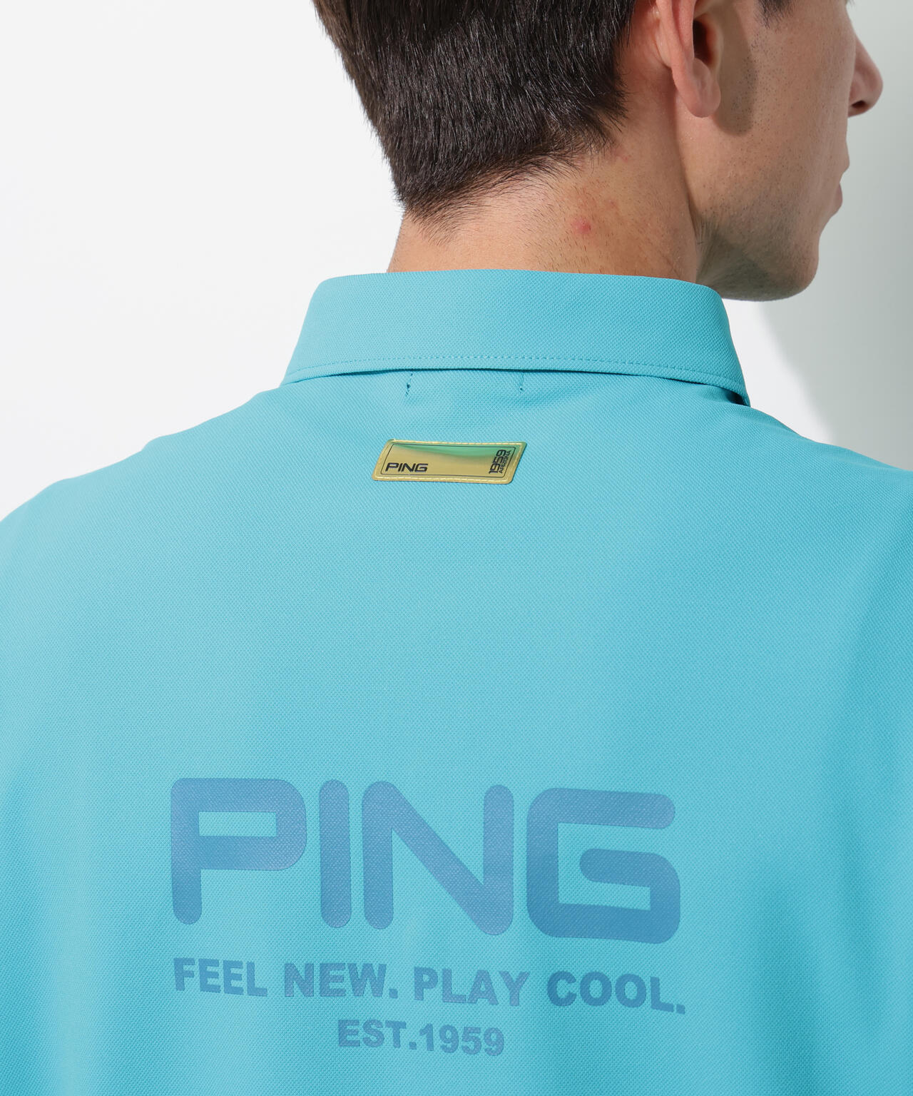 【PING APPAREL】レイブロックMr.PING半袖ポロシャツ <GOLD> (MENS)